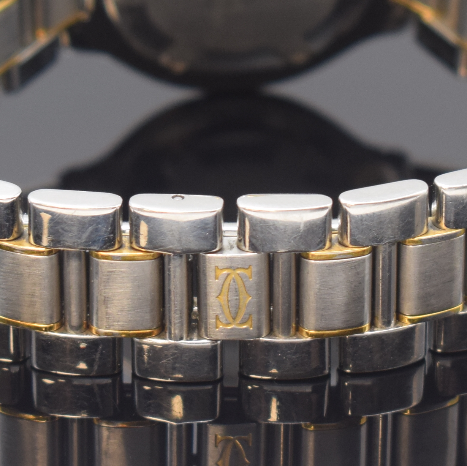 Detail b: CARTIER Damenarmbanduhr Linie 21 Referenz 1330, Schweiz um 2000, quarz, Edelstahlgeh. inkl. orig. Gliederband m. dopp. Faltschl., Boden 6-fach ...