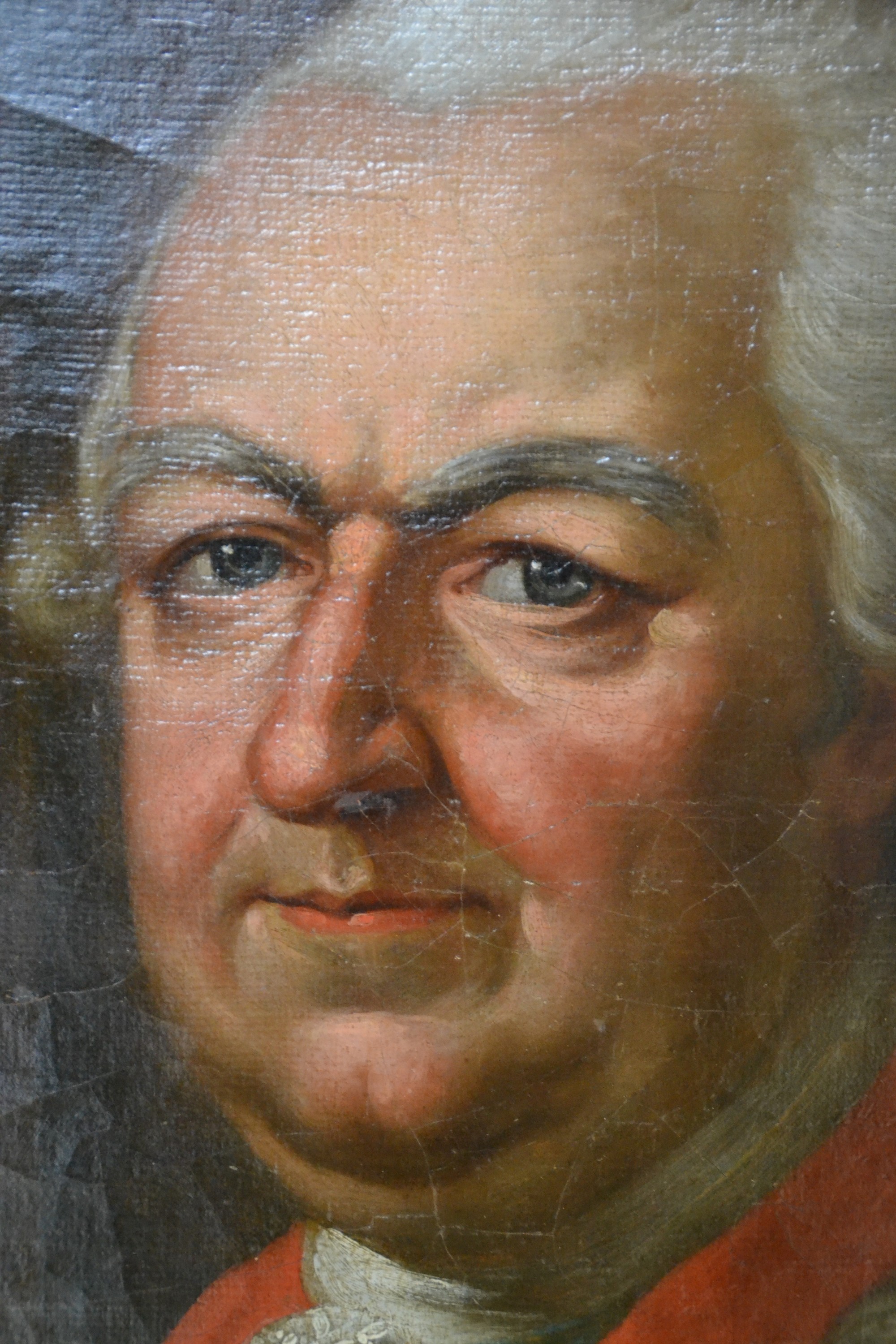 Detail d: Joseph Hauber (1766 Geratsried-1834 München): Porträt des Pfalzgraf und Kurfürst Carl Theodor von der Pfalz und Bayern (1708-1787) , der Kurfürst ...