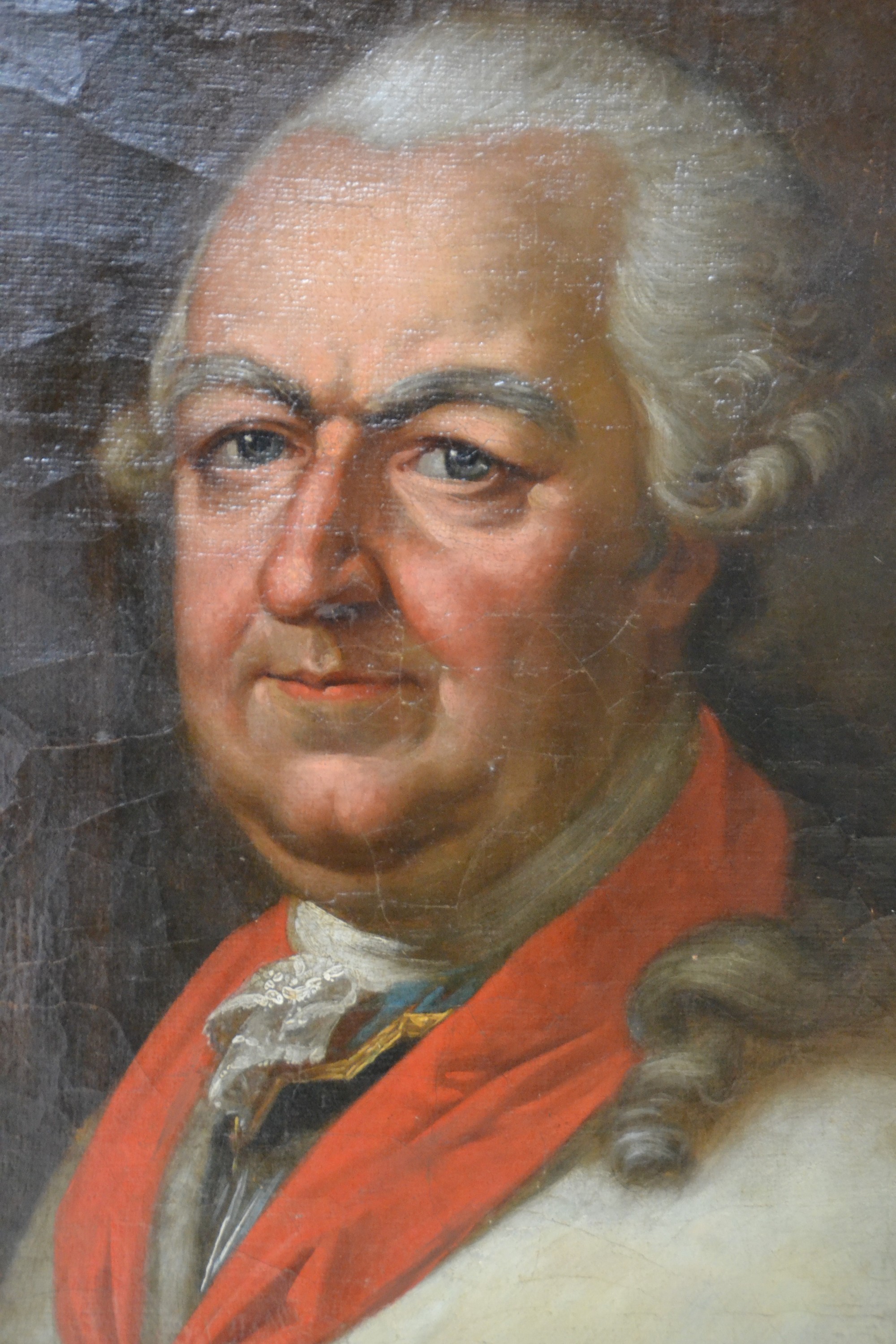 Detail e: Joseph Hauber (1766 Geratsried-1834 München): Porträt des Pfalzgraf und Kurfürst Carl Theodor von der Pfalz und Bayern (1708-1787) , der Kurfürst ...