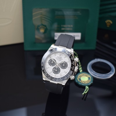 Image ROLEX rare, and nearly mint 18k white gold wristwatch Cosmograph Daytona with Meteorite- ...