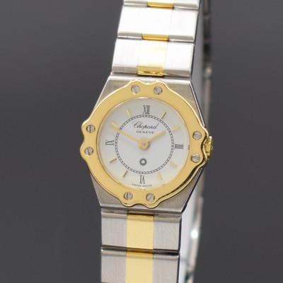 26846334a - CHOPARD St. Moritz Damenarmbanduhr Referenz 8067 in Stahl/Gold, quarz, Lünette ...
