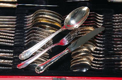 Image 26846391 - Tafelbesteck, Wilkens, 20. Jh., 800er Silber , 12 Dessertlöffel,11 ...