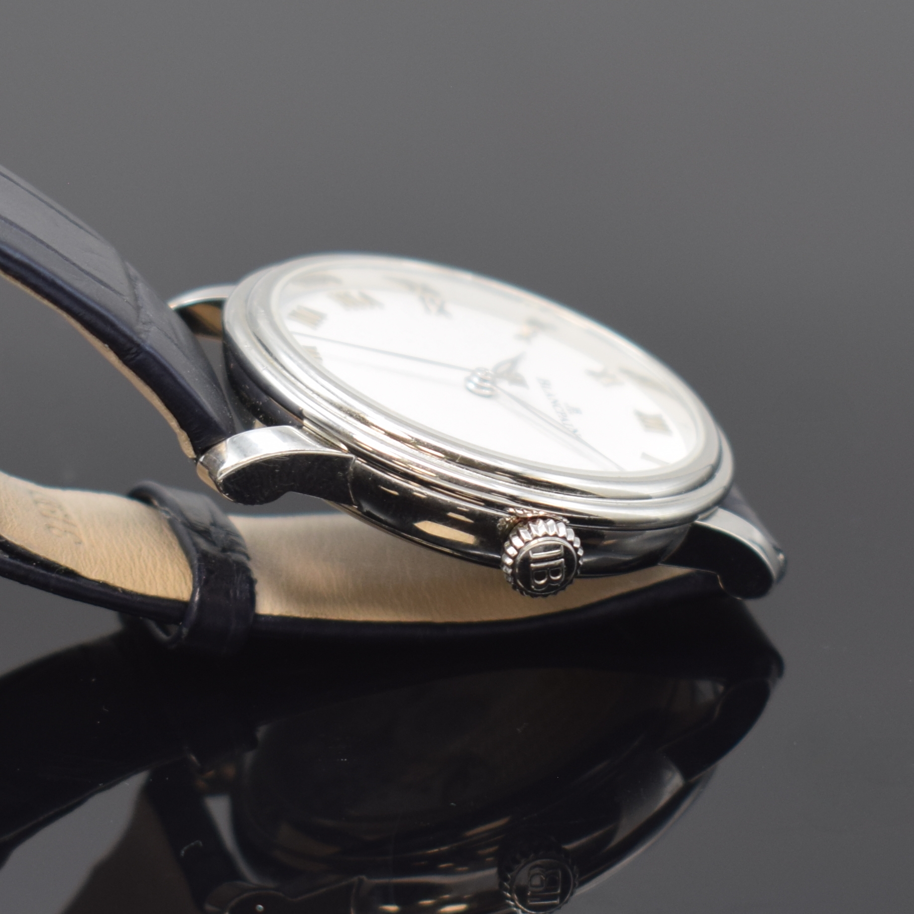 Detail c: BLANCPAIN Damenarmbanduhr Serie Villeret Referenz 6127, Automatik, Schweiz um 2018, beids. vergl. Edelstahlgeh. inkl. orig. Lederband m. orig. dopp. ...