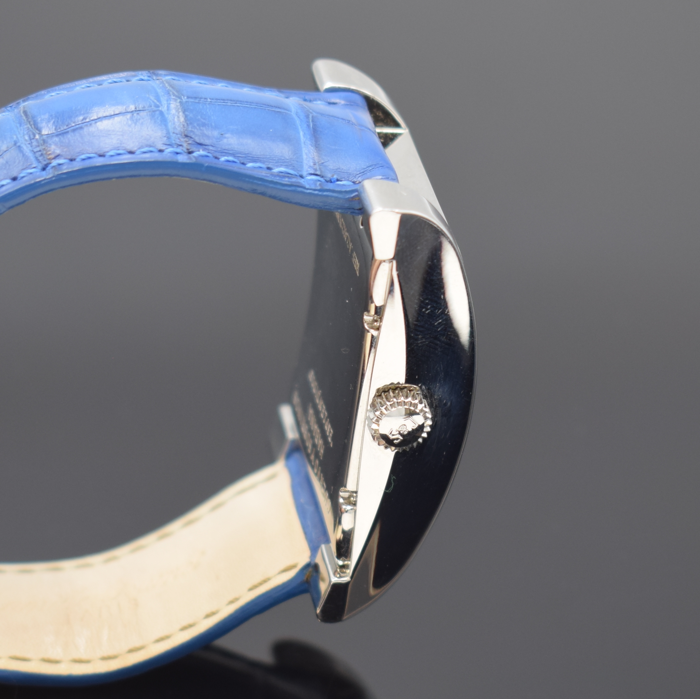 Detail c: CUERVO Y SOBRINOS Herrenarmbanduhr Esplendidos Referenz A2412/1, Automatik, Schweiz um 2018, geschwungenes Stahlgeh. inkl. orig. Lederband m. orig. ...