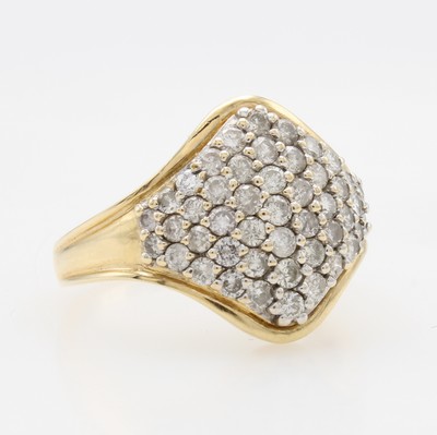 26847080a - Ring mit Brillanten, GG 585/000, Brill. in rhod. Fassung zus. ca. 1 ct Weiß/p. RW ...