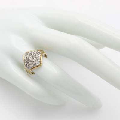 26847080b - Ring mit Brillanten, GG 585/000, Brill. in rhod. Fassung zus. ca. 1 ct Weiß/p. RW ...