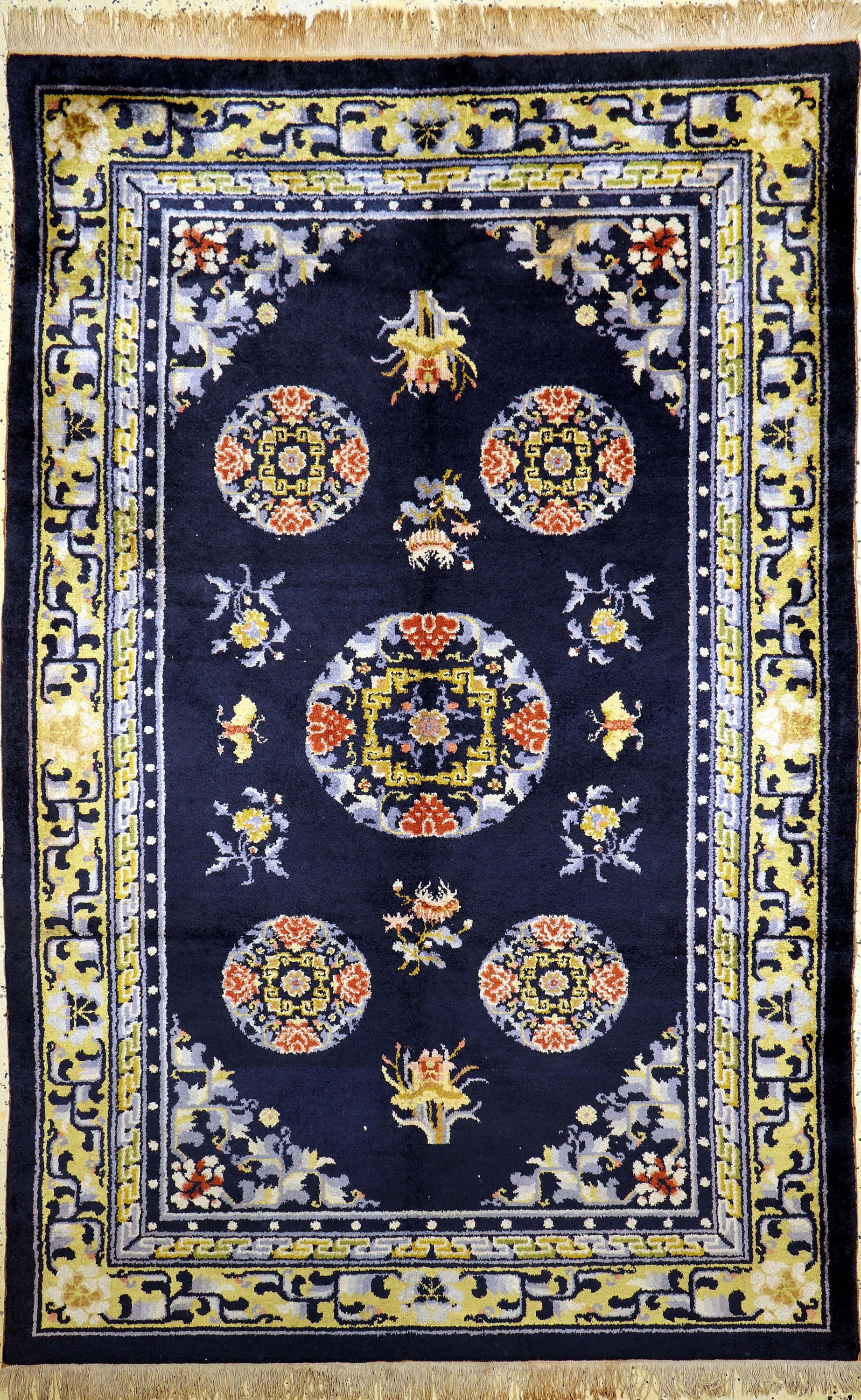 Seiden Peking, China, Anfang 20.Jhd, Seide auf Baumwolle, ca. 243 x 160 cm, EHZ: 2