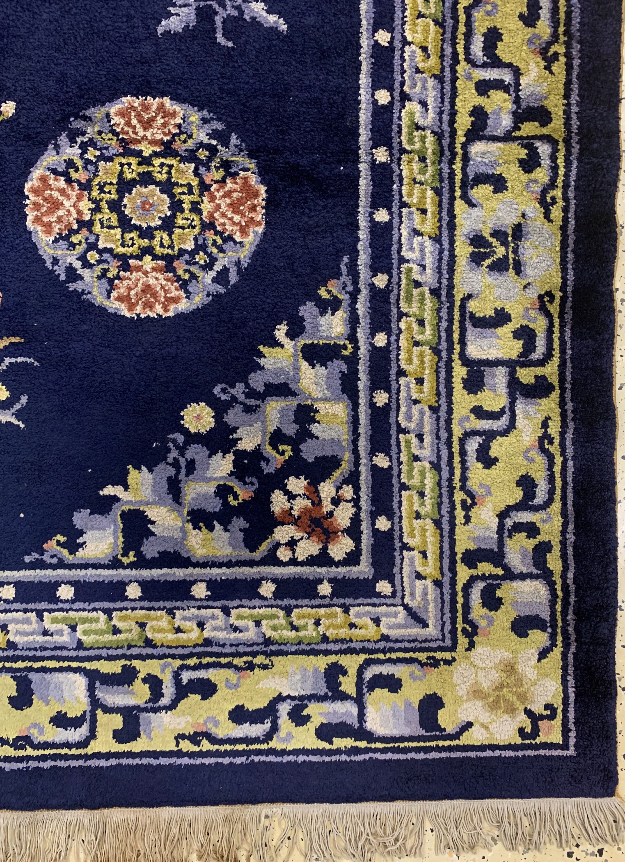 Detail a: Seiden Peking, China, Anfang 20.Jhd, Seide auf Baumwolle, ca. 243 x 160 cm, EHZ: 2