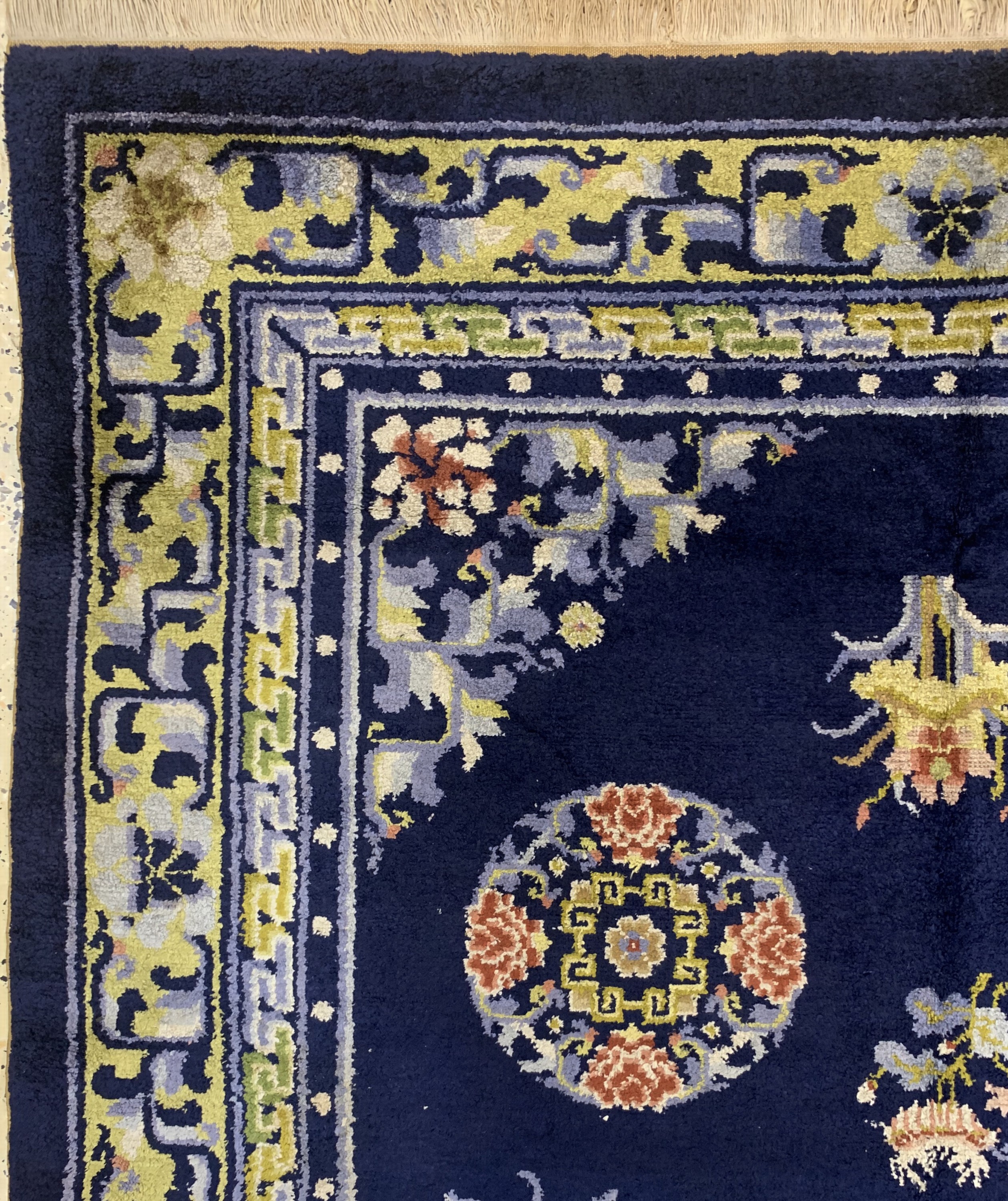 Detail d: Seiden Peking, China, Anfang 20.Jhd, Seide auf Baumwolle, ca. 243 x 160 cm, EHZ: 2