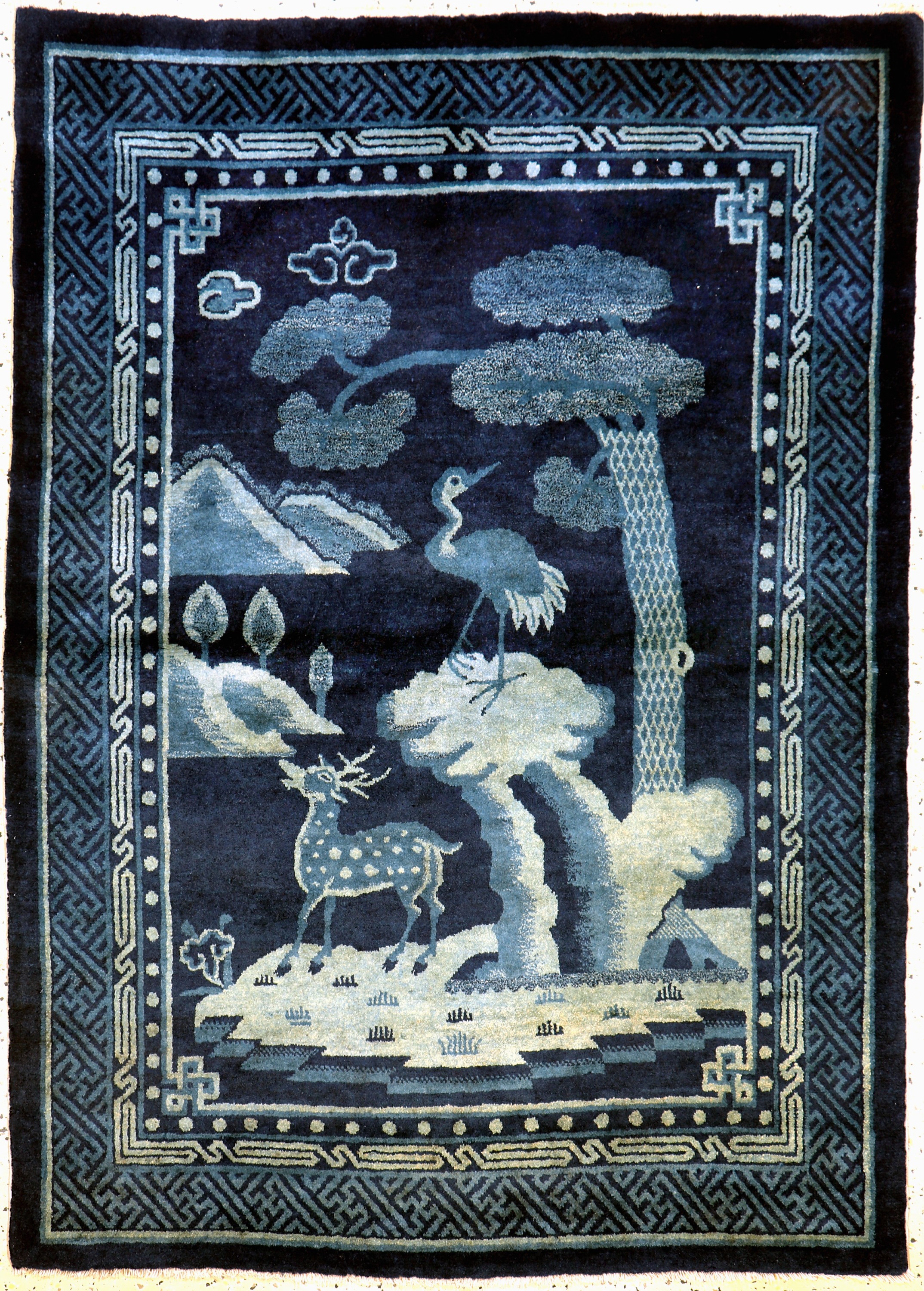 Pao Tow antik, China, um 1900, Wolle auf Baumwolle, ca. 173 x 125 cm, EHZ: 2