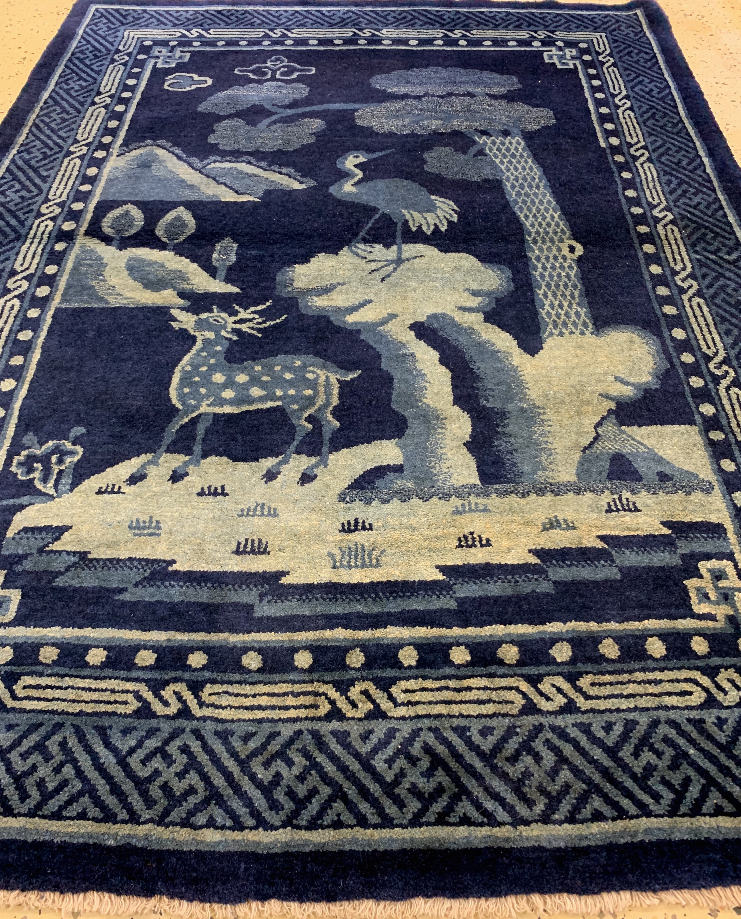 Detail d: Pao Tow antik, China, um 1900, Wolle auf Baumwolle, ca. 173 x 125 cm, EHZ: 2