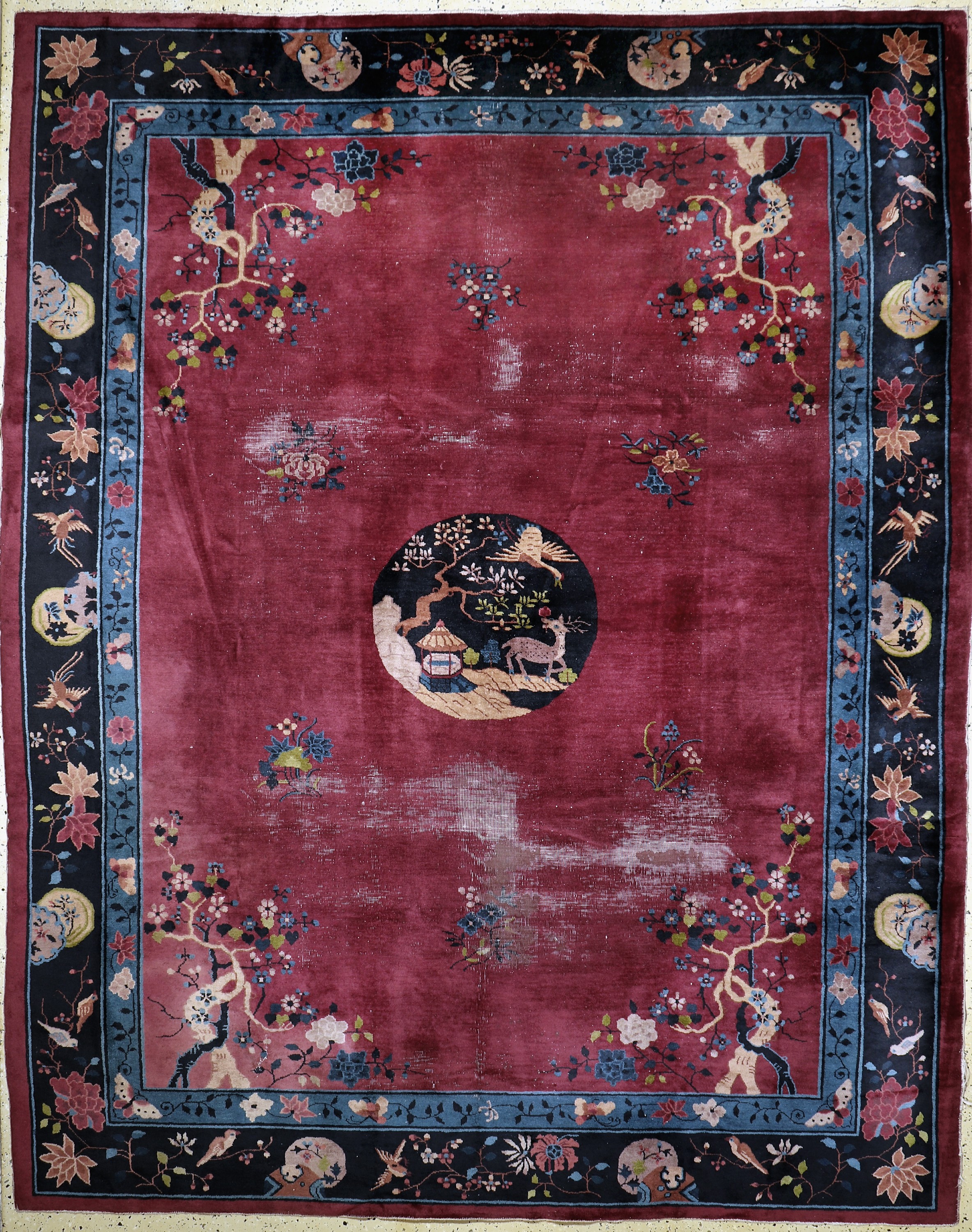 Peking antik, China, um 1900, Wolle auf Baumwolle, ca. 346 x 277 cm, EHZ: 4