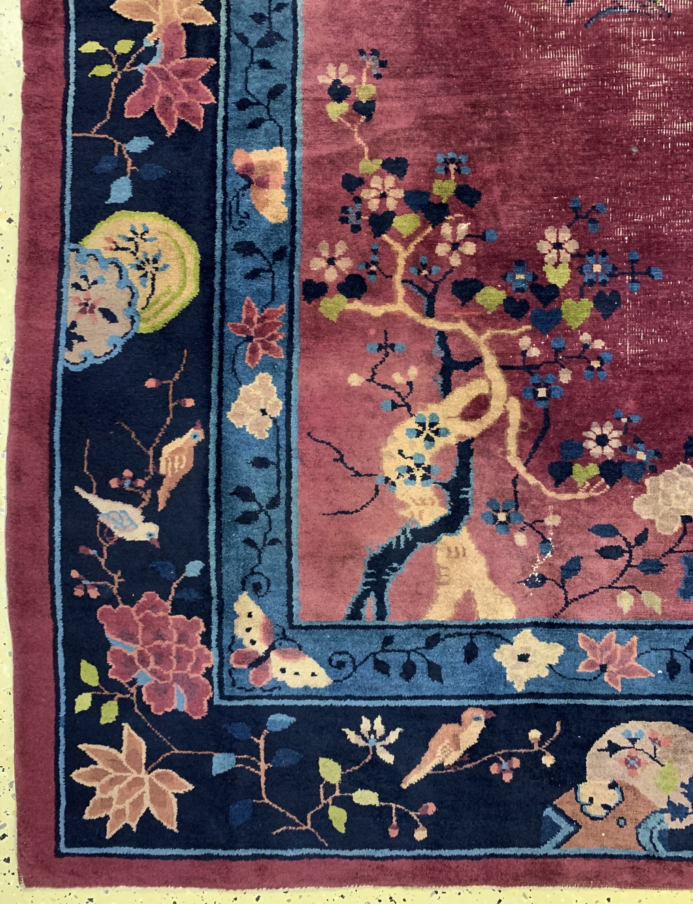 Detail b: Peking antik, China, um 1900, Wolle auf Baumwolle, ca. 346 x 277 cm, EHZ: 4