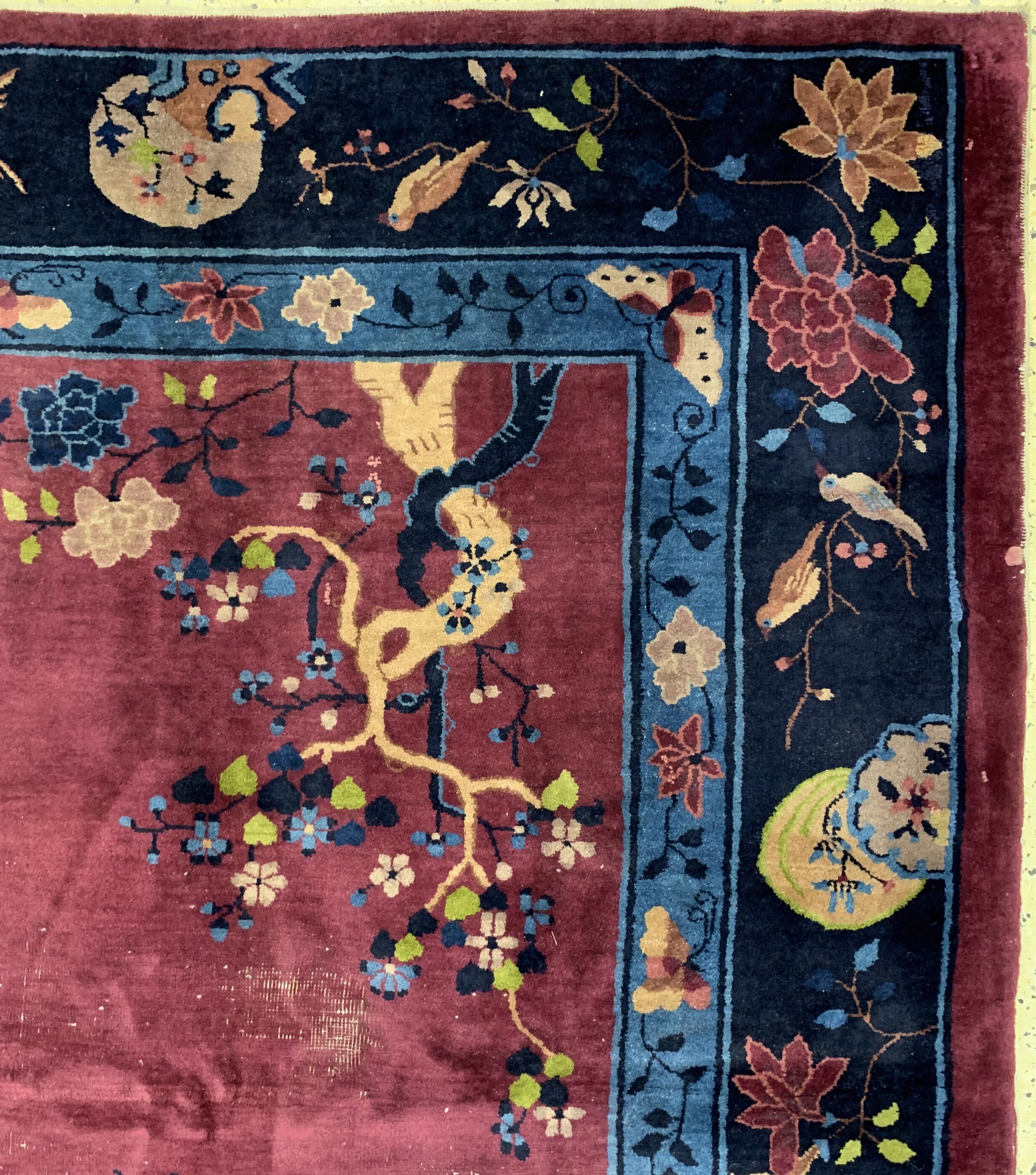 Detail e: Peking antik, China, um 1900, Wolle auf Baumwolle, ca. 346 x 277 cm, EHZ: 4