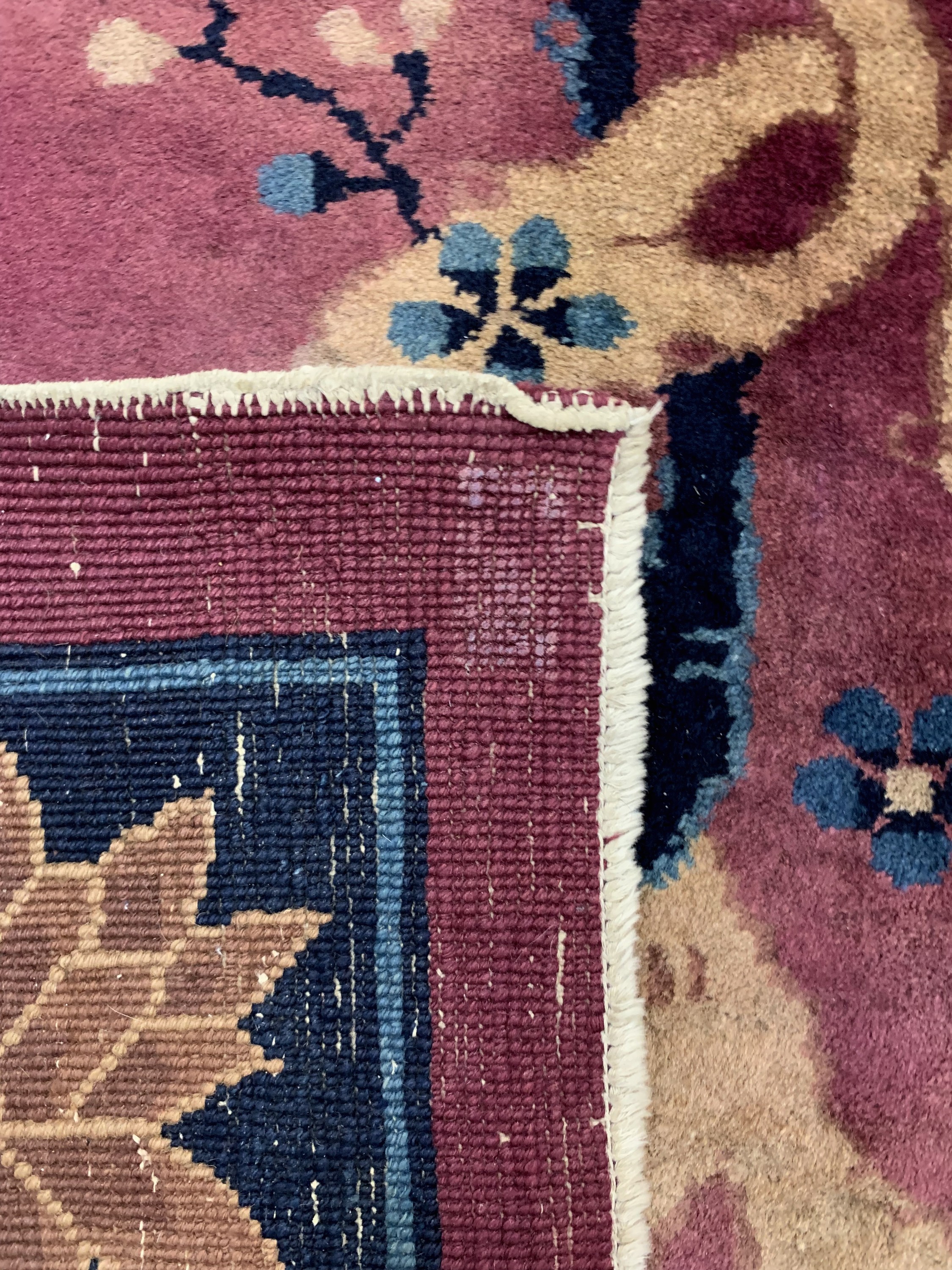 Detail g: Peking antik, China, um 1900, Wolle auf Baumwolle, ca. 346 x 277 cm, EHZ: 4