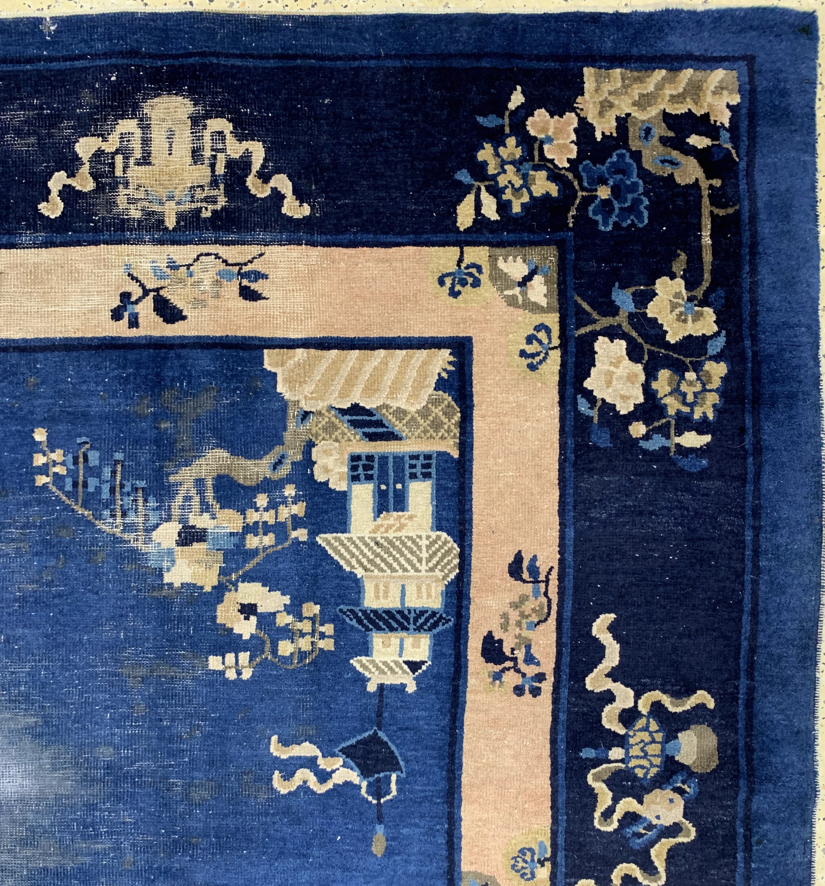 Detail e: Peking antik, China, um 1900, Wolle auf Baumwolle, ca. 350 x 271 cm, EHZ: 4