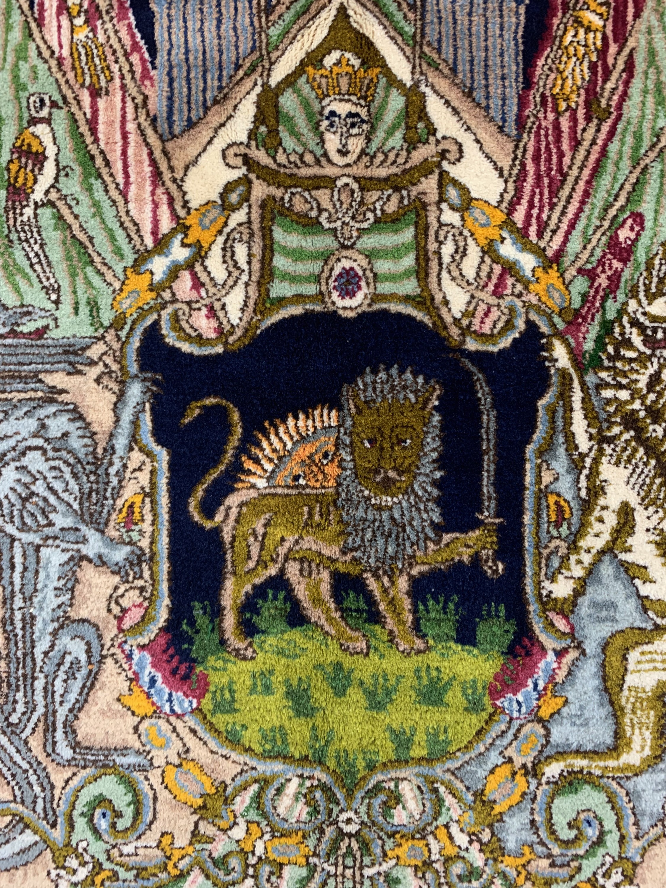 Detail c: Kerman"Lawar", Persien, Mitte 20.Jhd, Wolleauf Baumwolle, ca. 240 x 150 cm, EHZ: 1-2
