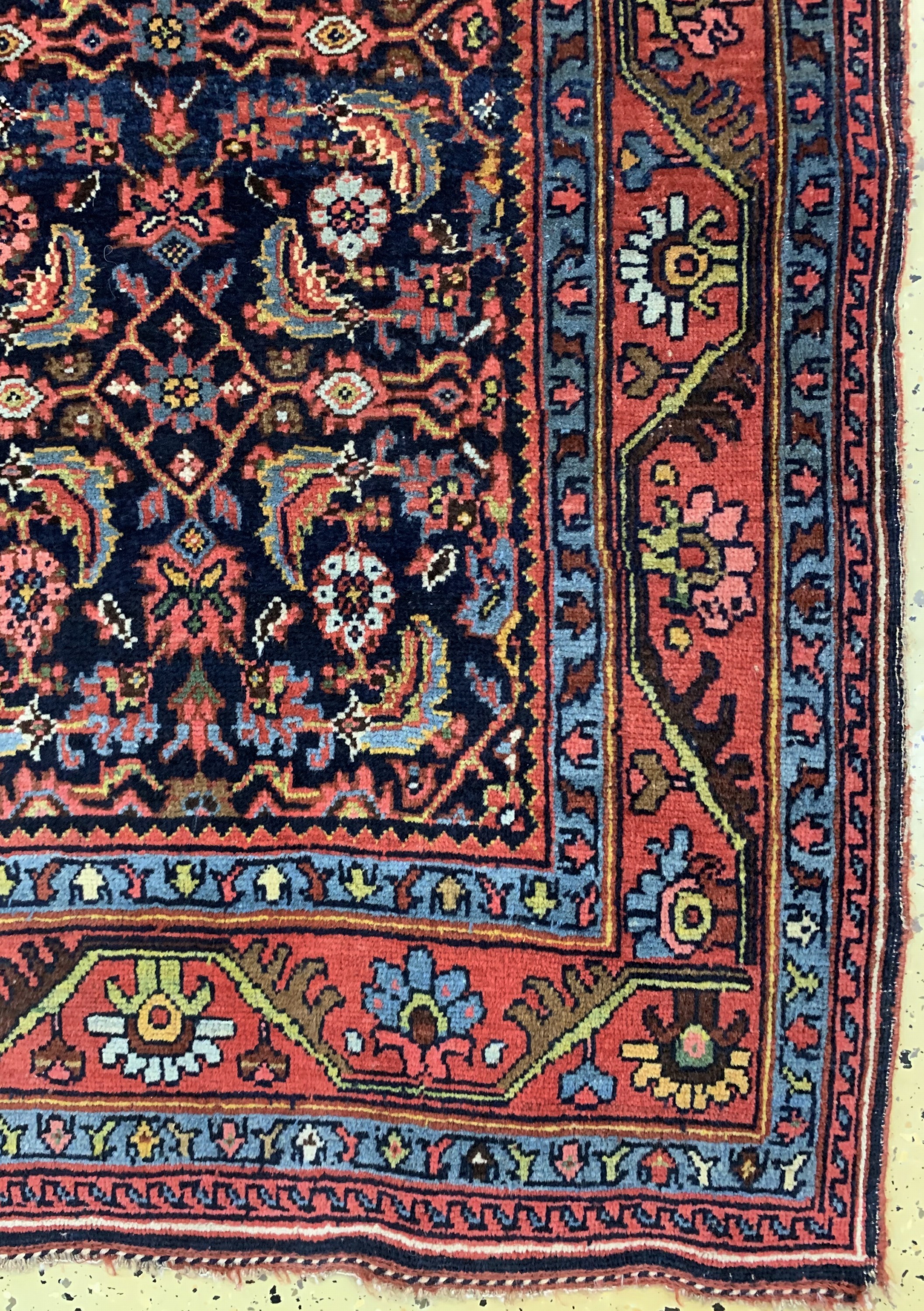 Detail a: Antiker Bidjar, Persien, um 1900, Wolle aufWolle, ca. 202 x 119 cm, EHZ: 2-3