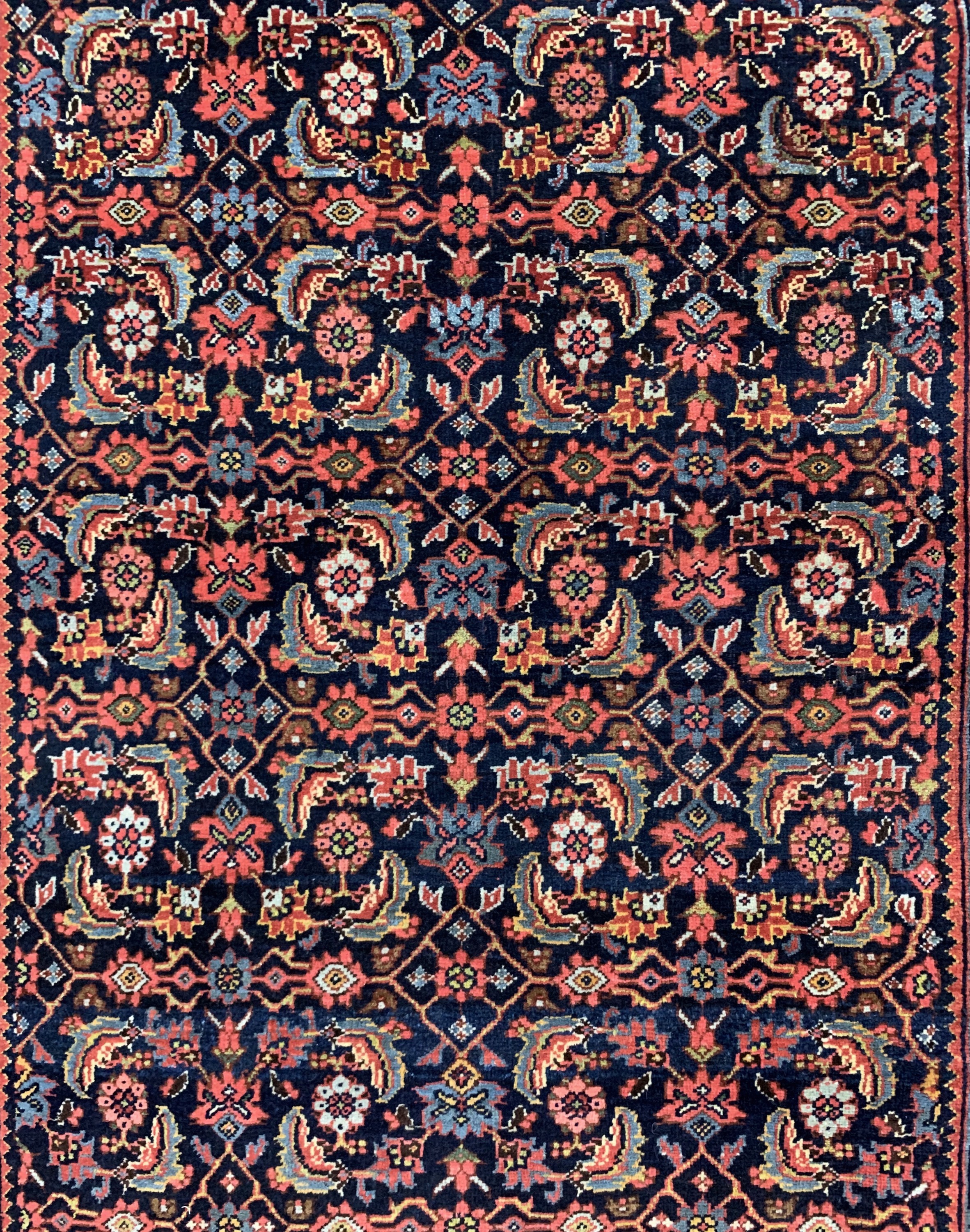 Detail c: Antiker Bidjar, Persien, um 1900, Wolle aufWolle, ca. 202 x 119 cm, EHZ: 2-3