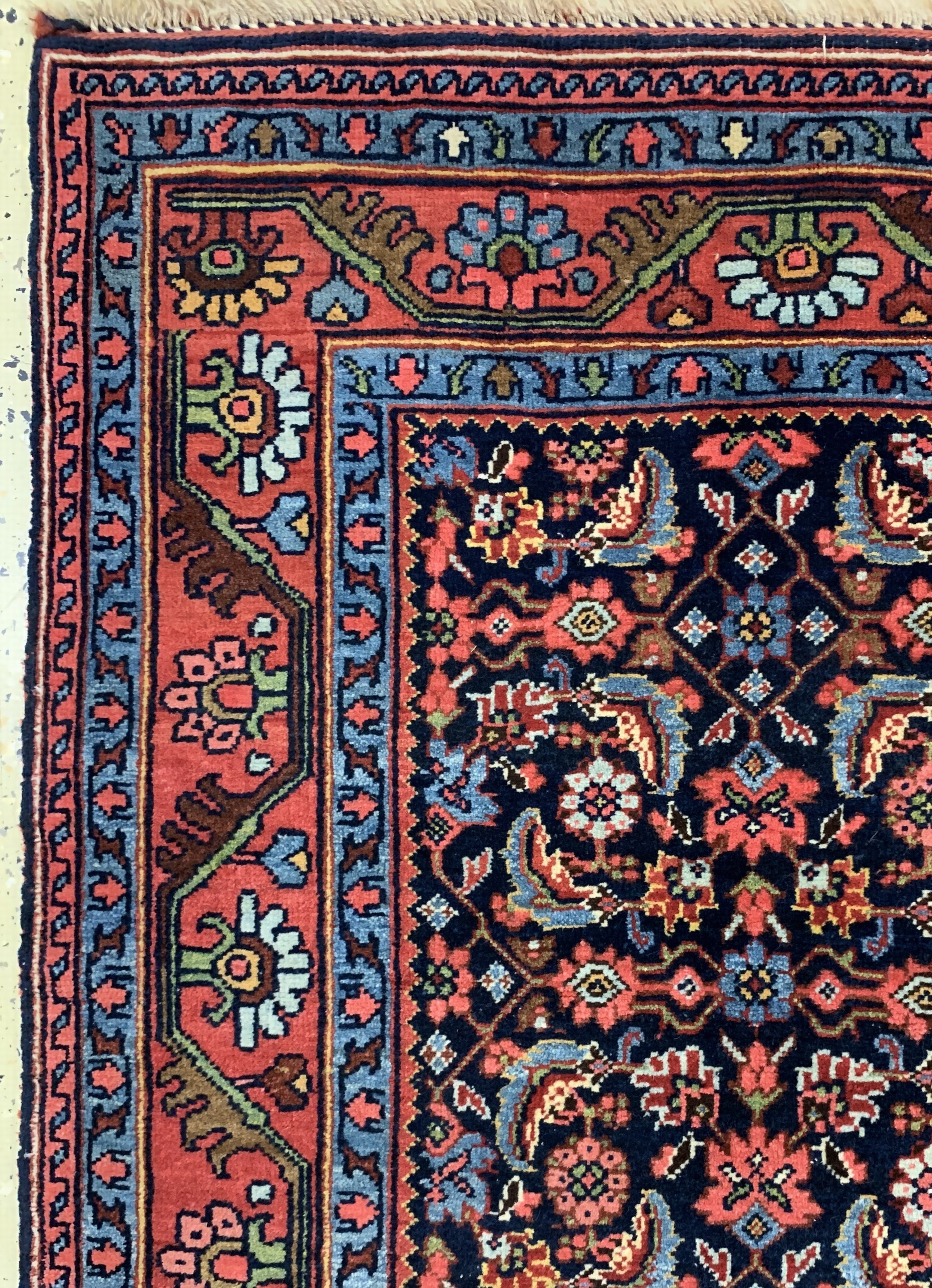 Detail d: Antiker Bidjar, Persien, um 1900, Wolle aufWolle, ca. 202 x 119 cm, EHZ: 2-3