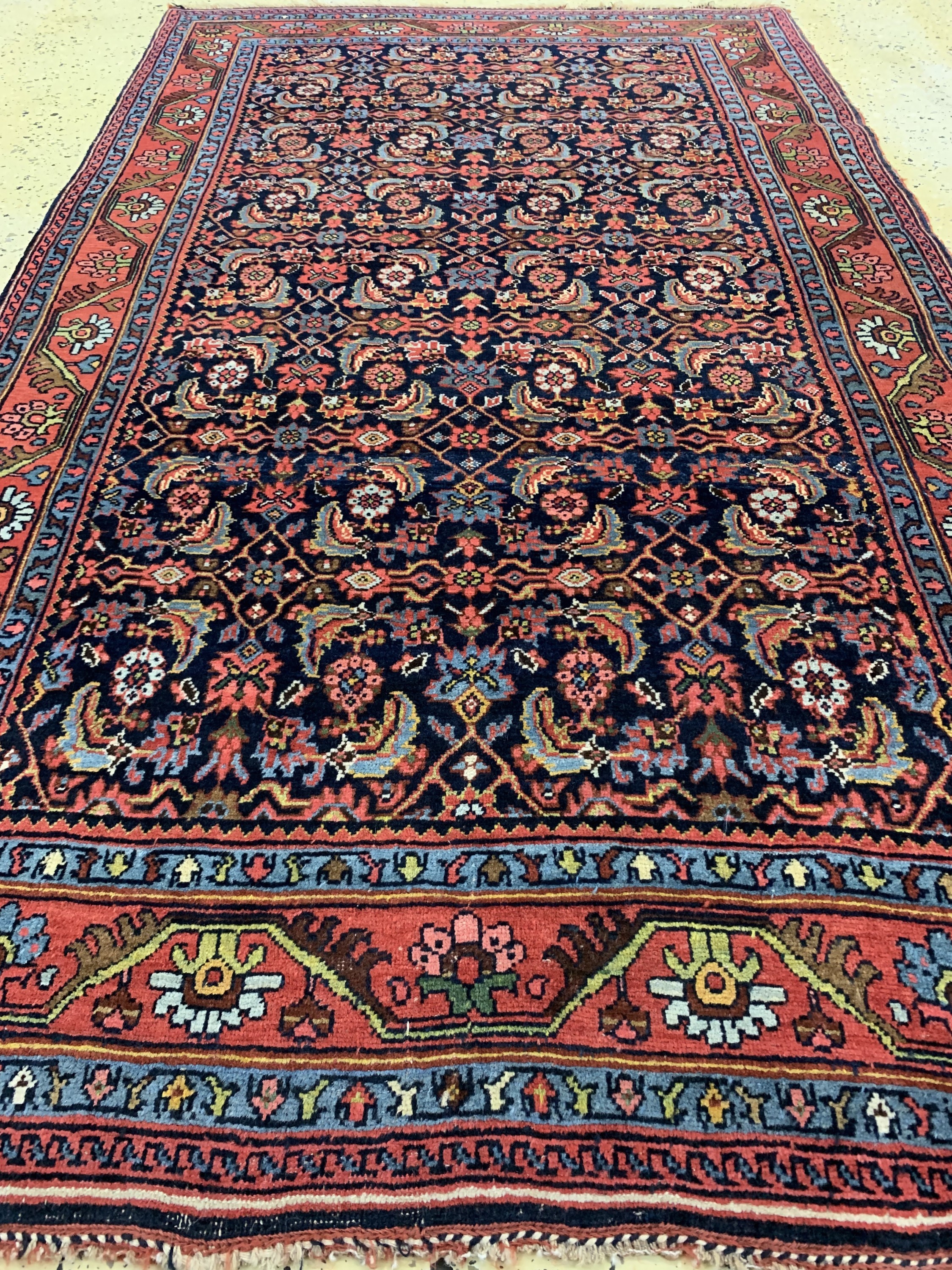 Detail f: Antiker Bidjar, Persien, um 1900, Wolle aufWolle, ca. 202 x 119 cm, EHZ: 2-3