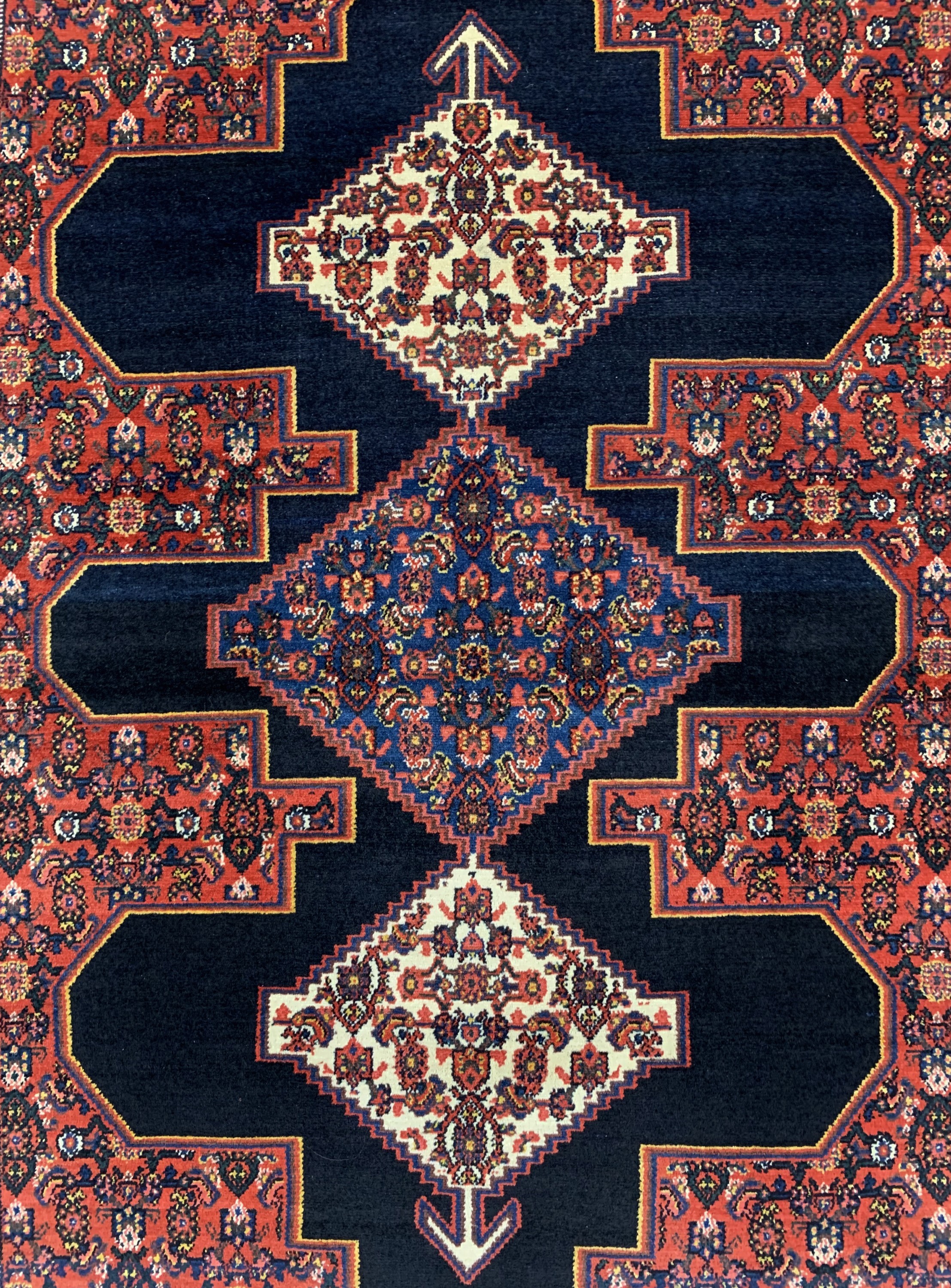 Detail c: Senneh antik, Persien, um 1900, Wolle auf Baumwolle, ca. 194 x 130 cm, EHZ: 2