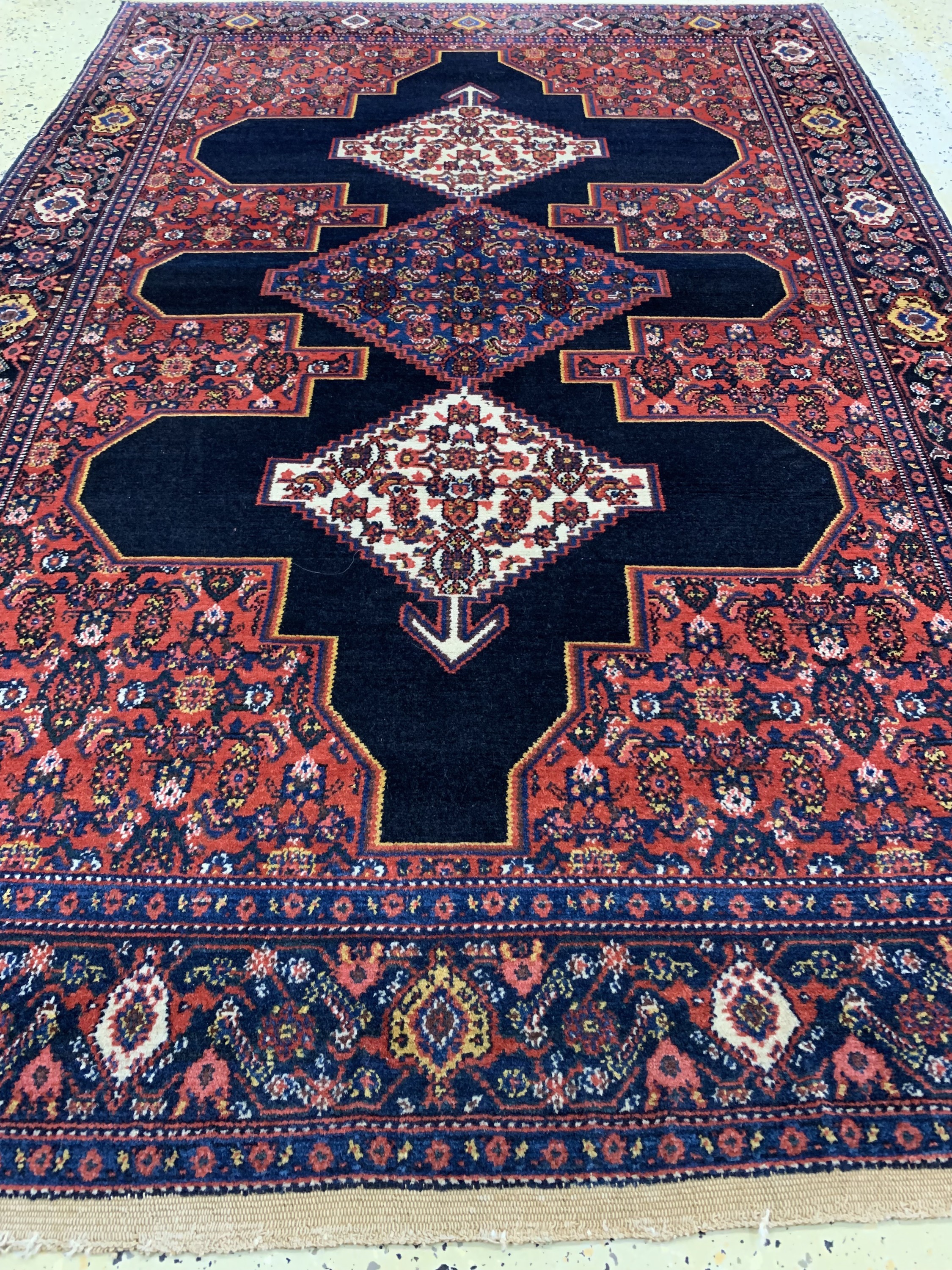 Detail f: Senneh antik, Persien, um 1900, Wolle auf Baumwolle, ca. 194 x 130 cm, EHZ: 2