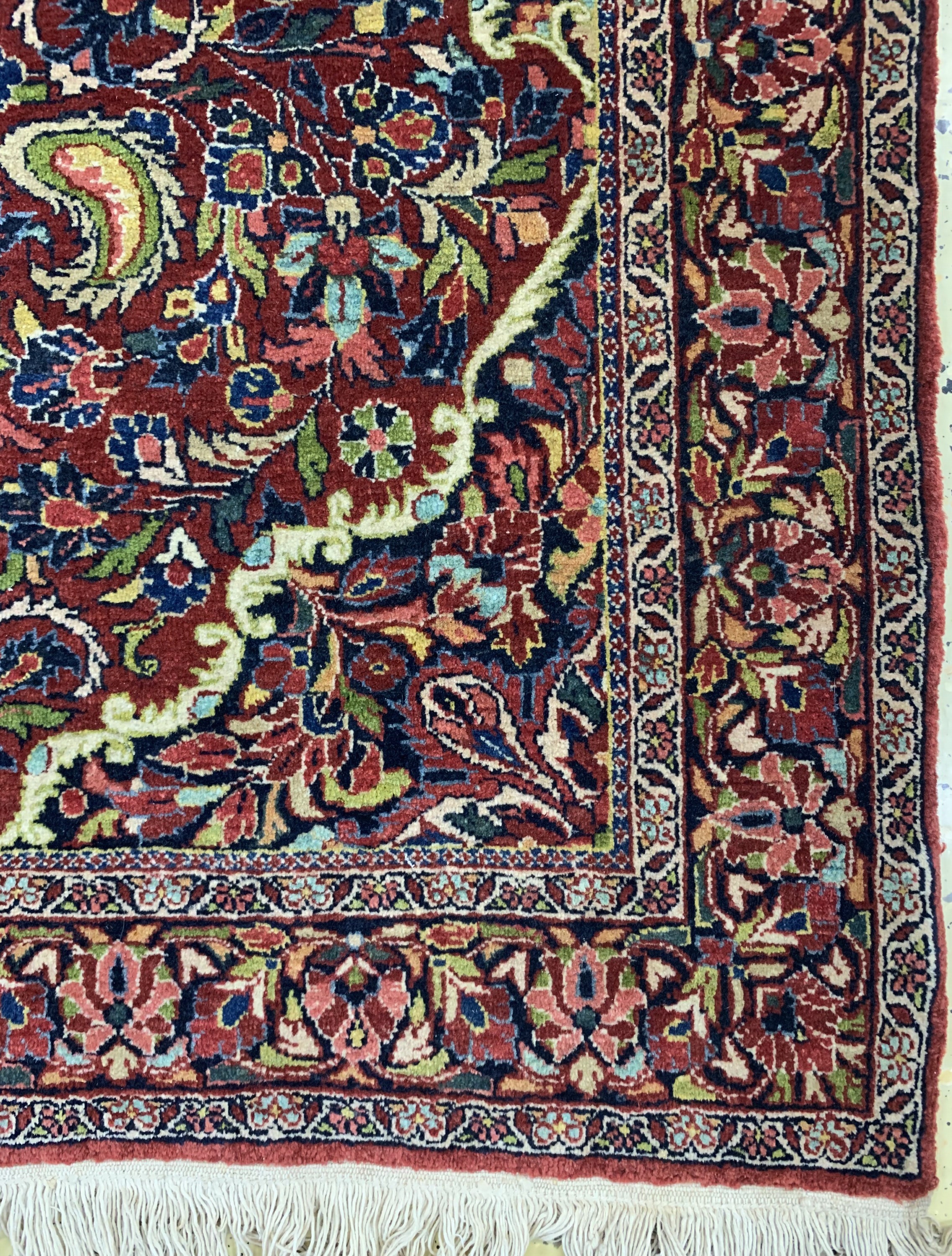 Detail a: Sarogh fein, Persien, Anfang 20.Jhd, Wolle auf Baumwolle, ca. 192 x 132 cm, minimaler Mottenfra?, EHZ: 2-3
