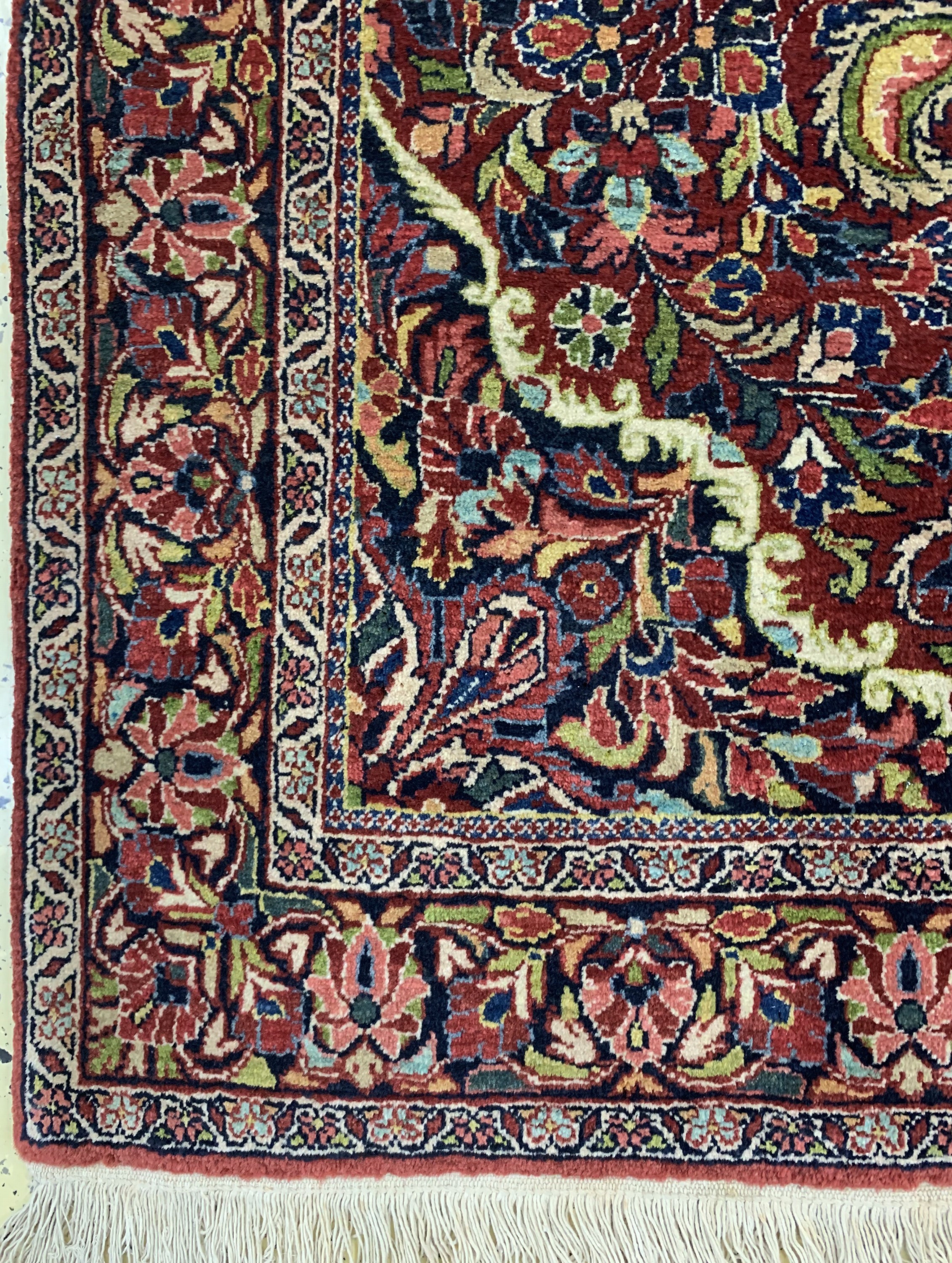Detail b: Sarogh fein, Persien, Anfang 20.Jhd, Wolle auf Baumwolle, ca. 192 x 132 cm, minimaler Mottenfra?, EHZ: 2-3