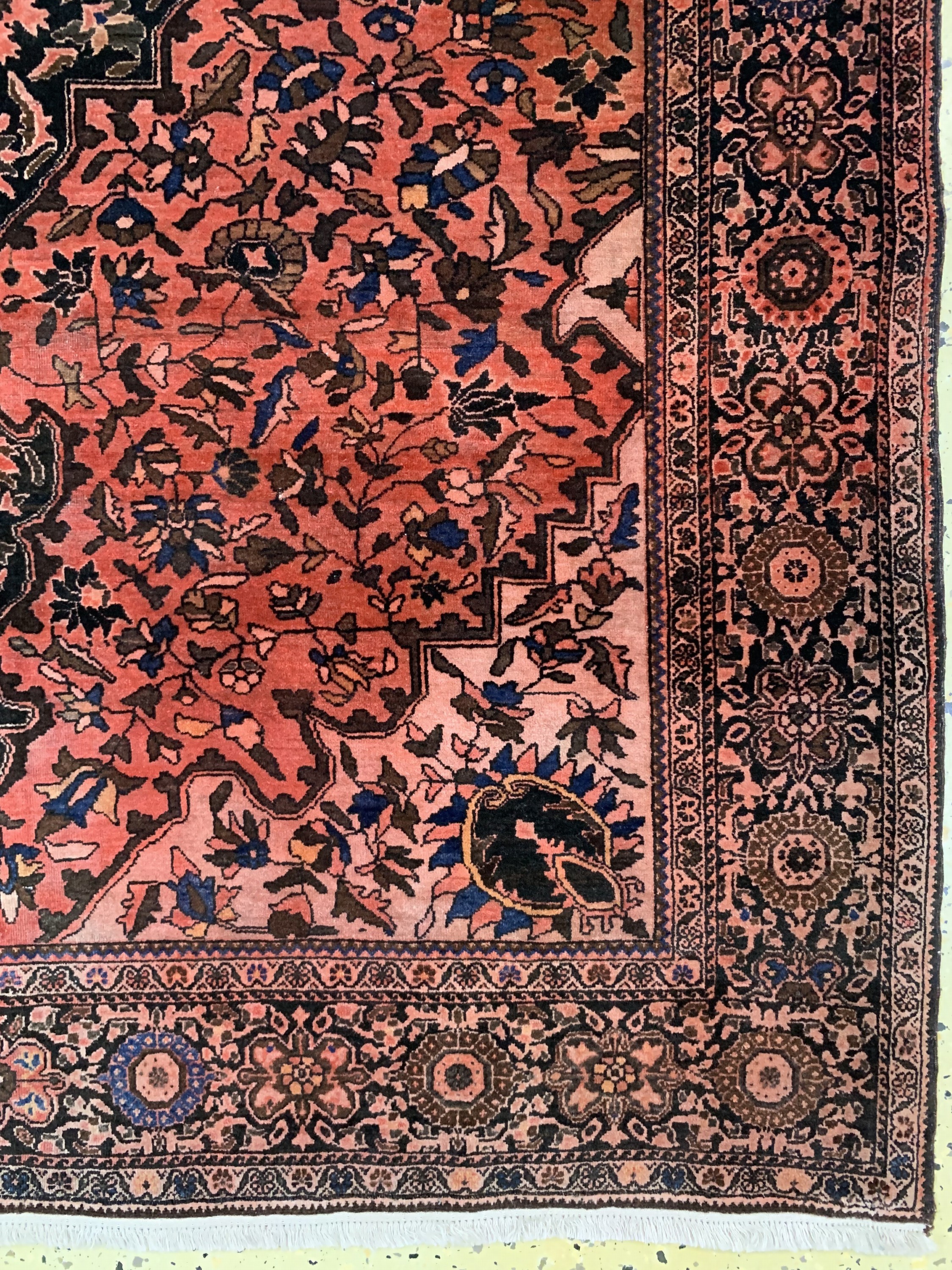 Detail a: Antiker Farahan, Persien, um 1900, Wolle auf Baumwolle, ca. 192 x 125 cm, EHZ: 4, (Morsch)