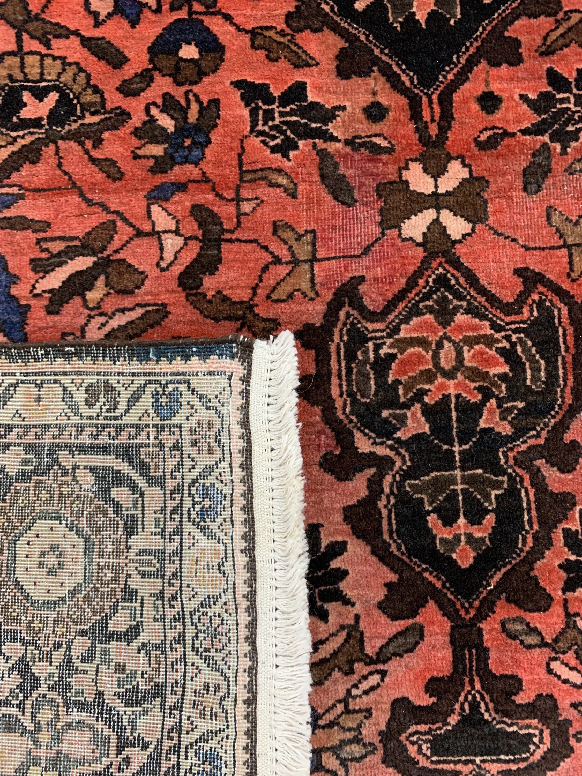 Detail f: Antiker Farahan, Persien, um 1900, Wolle auf Baumwolle, ca. 192 x 125 cm, EHZ: 4, (Morsch)