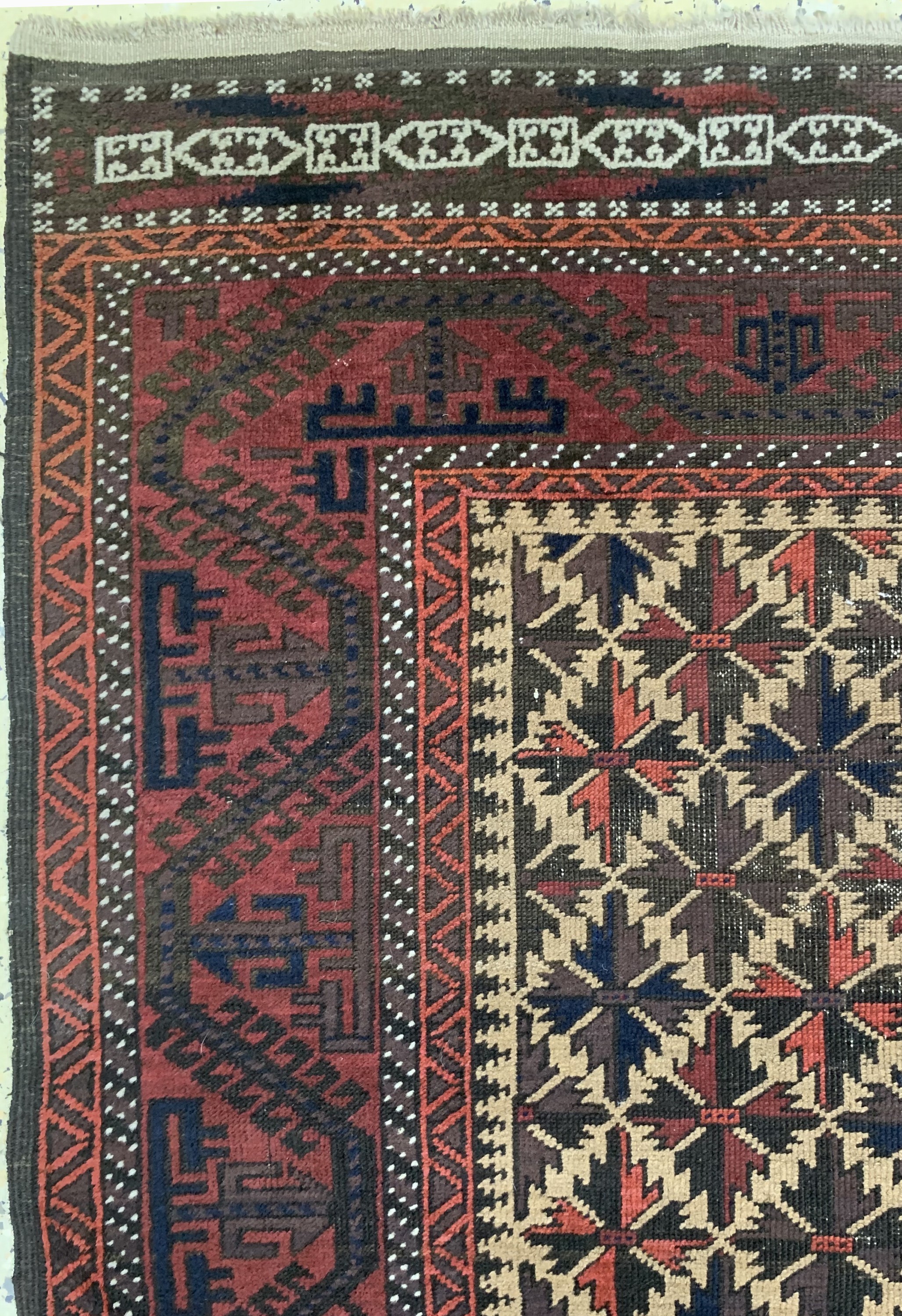 Detail c: Belutsch antik, Persien, 19.Jhd, Wolle auf Wolle, ca. 190 x 105 cm, EHZ: 3-4