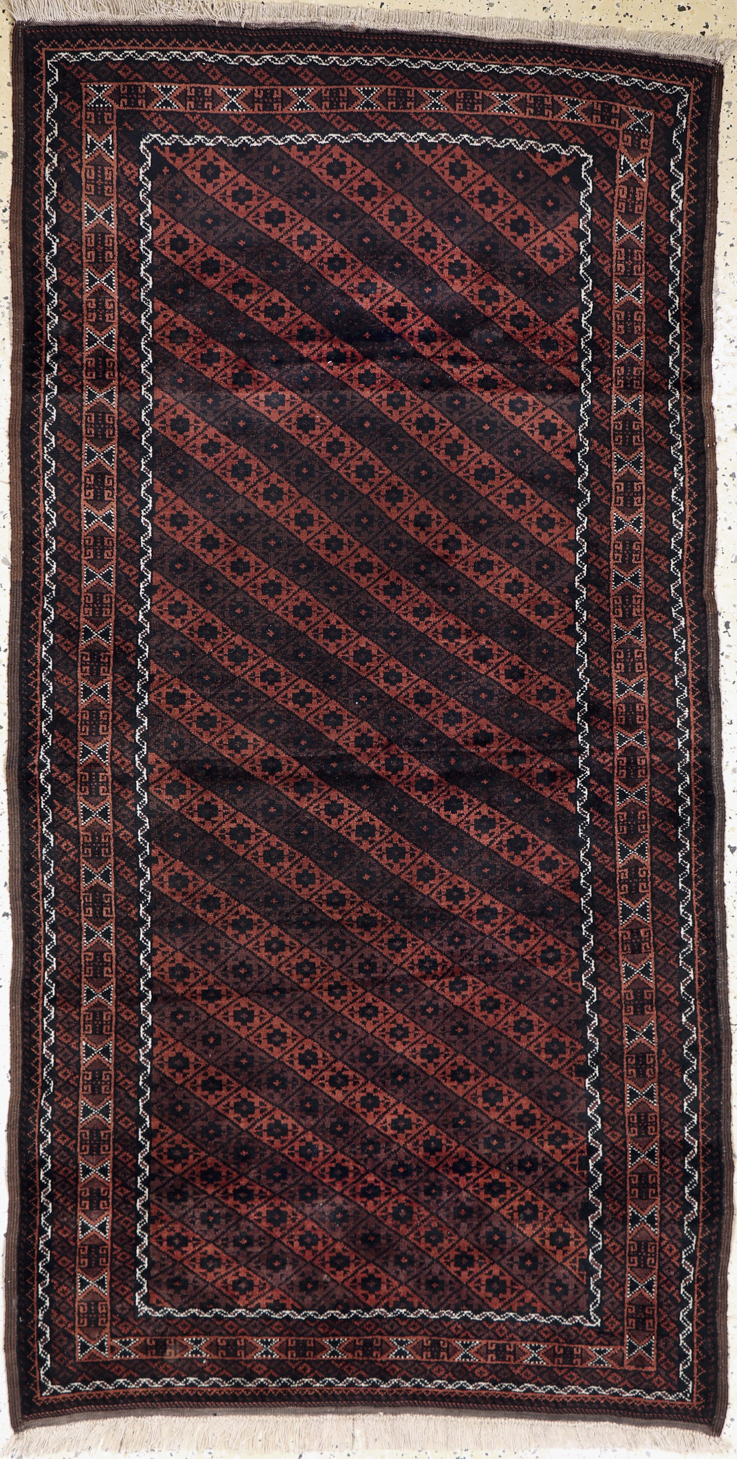 Belutsch alt, Persien, Anfang 20.Jhd, Wolleauf Baumwolle, ca. 200 x 102 cm, EHZ: 2