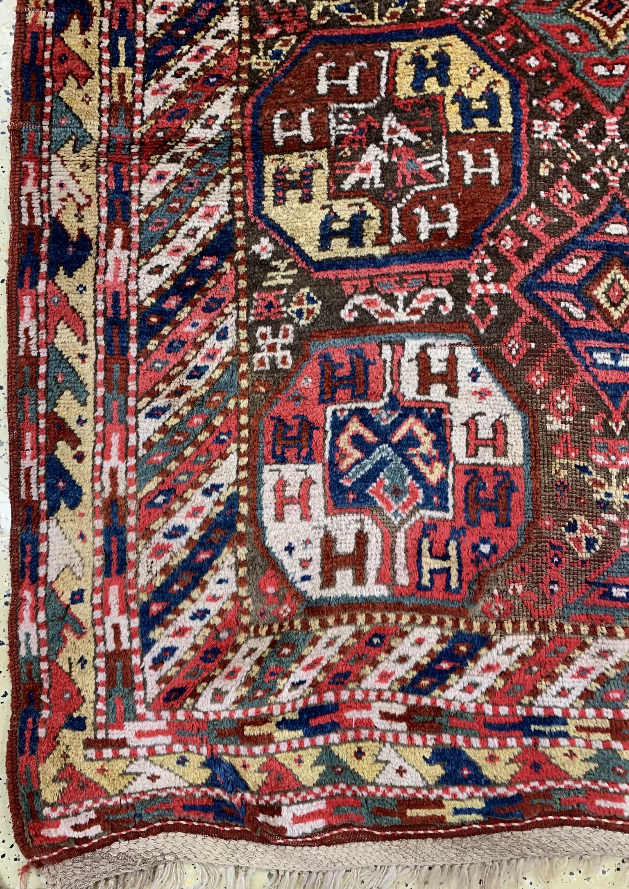 Detail b: Khorasan Kordi, Persien, Anfang 20.Jhd, Wolle auf Wolle, ca. 295 x 148 cm, EHZ: 2-3