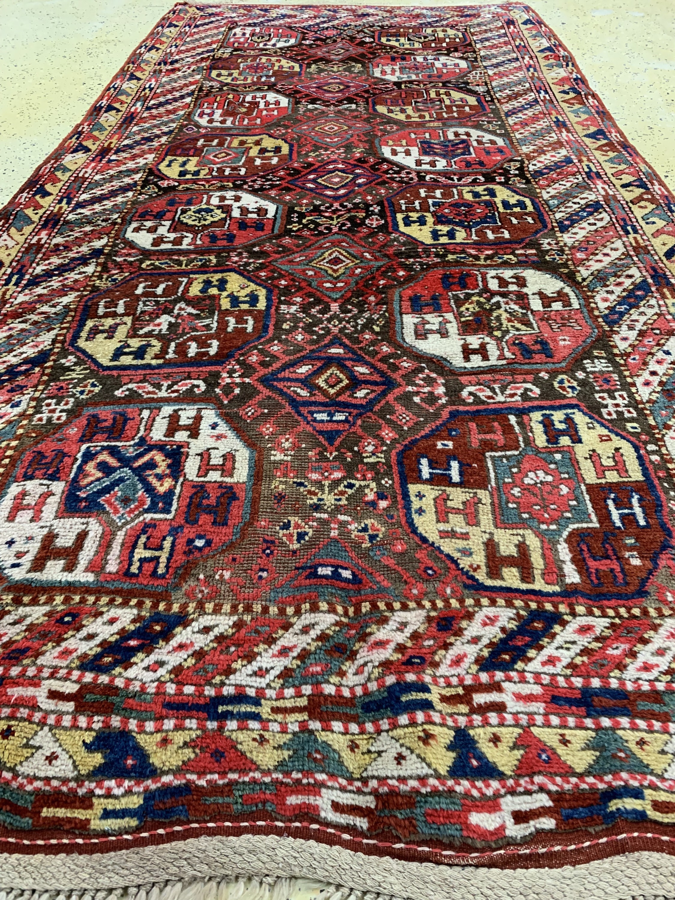 Detail f: Khorasan Kordi, Persien, Anfang 20.Jhd, Wolle auf Wolle, ca. 295 x 148 cm, EHZ: 2-3