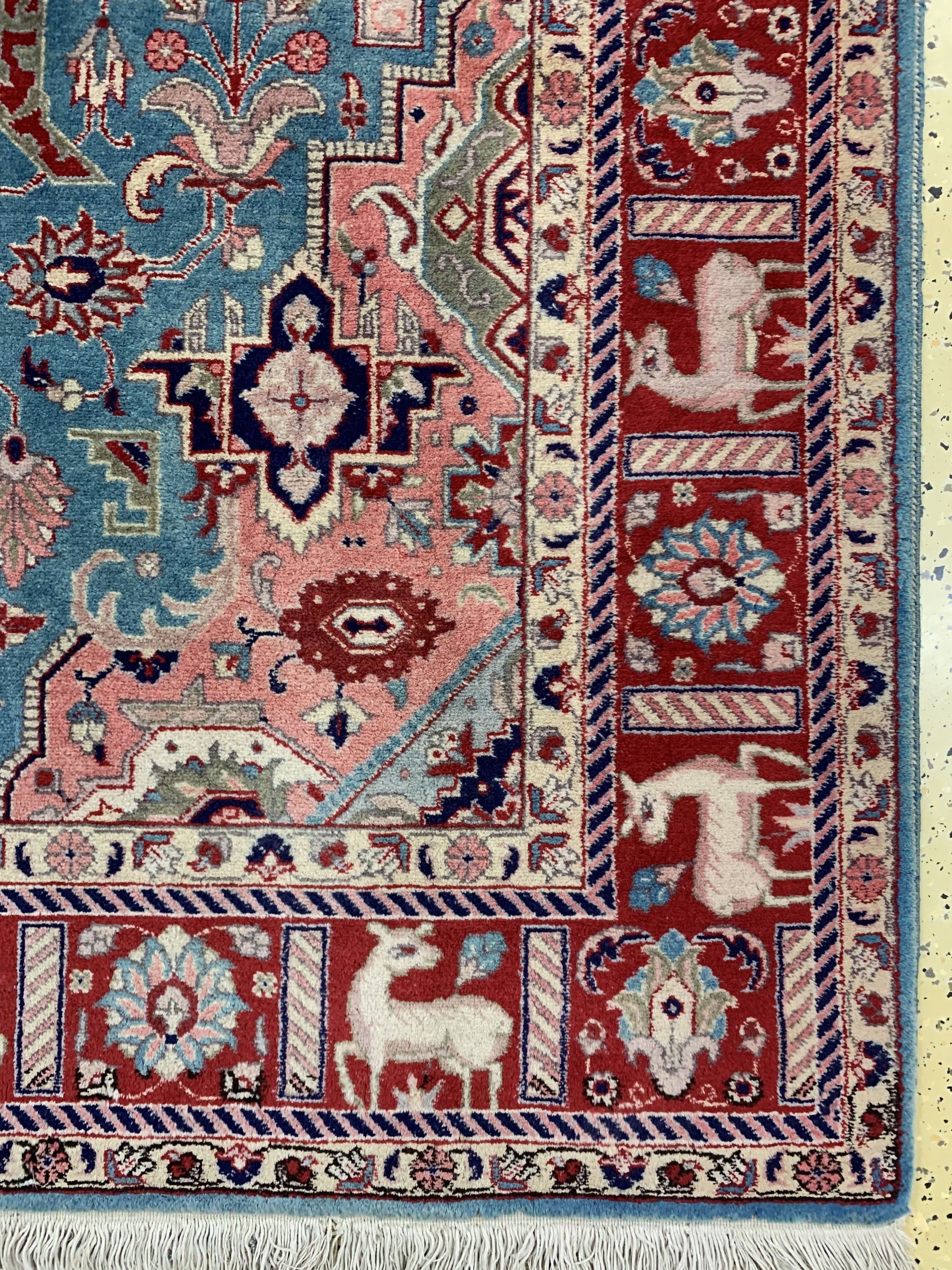 Detail a: Täbriz alt, Persien, Anfang 20.Jhd, Wolle auf Baumwolle, ca. 350 x 175 cm, EHZ: 2