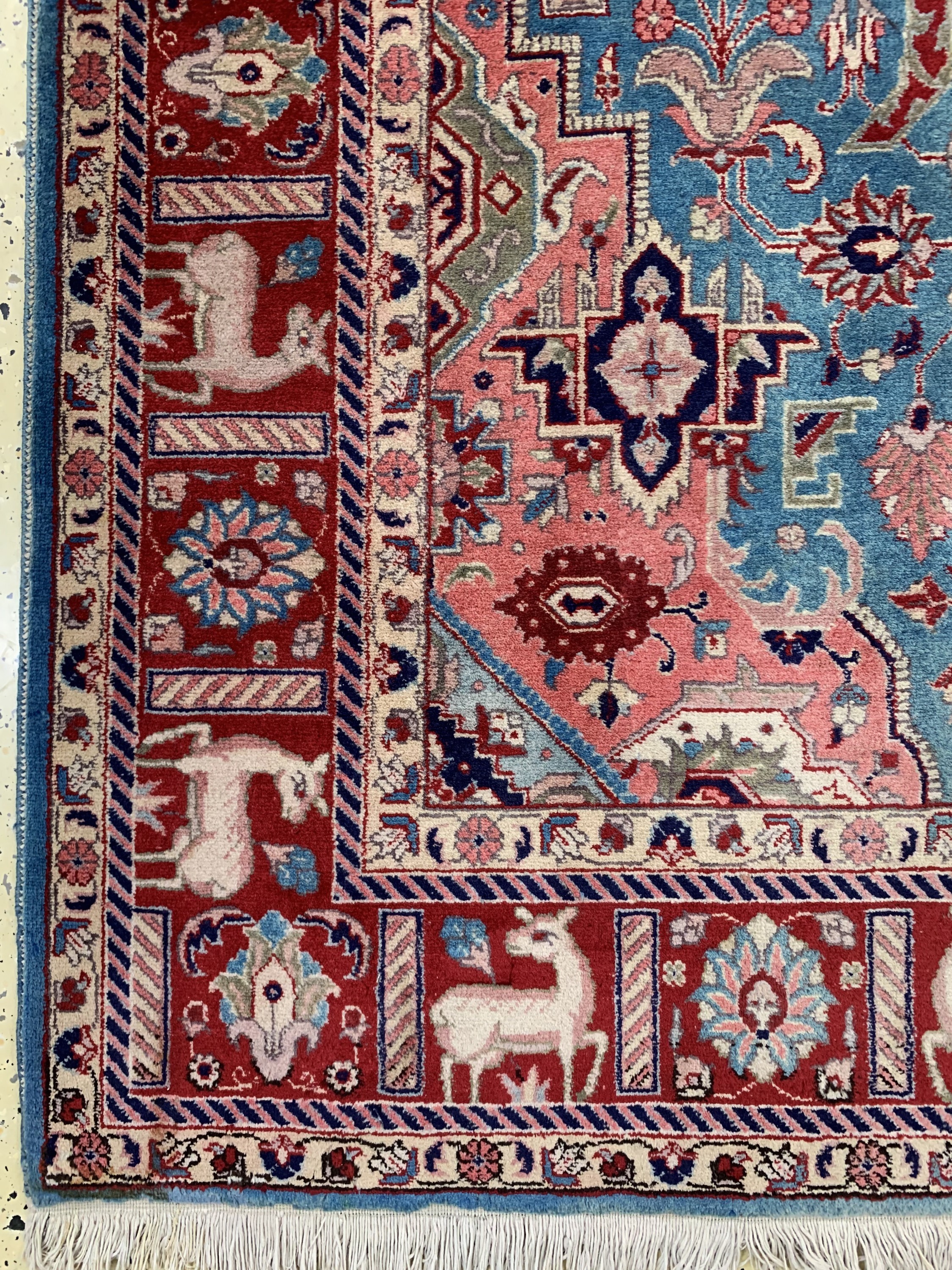 Detail b: Täbriz alt, Persien, Anfang 20.Jhd, Wolle auf Baumwolle, ca. 350 x 175 cm, EHZ: 2