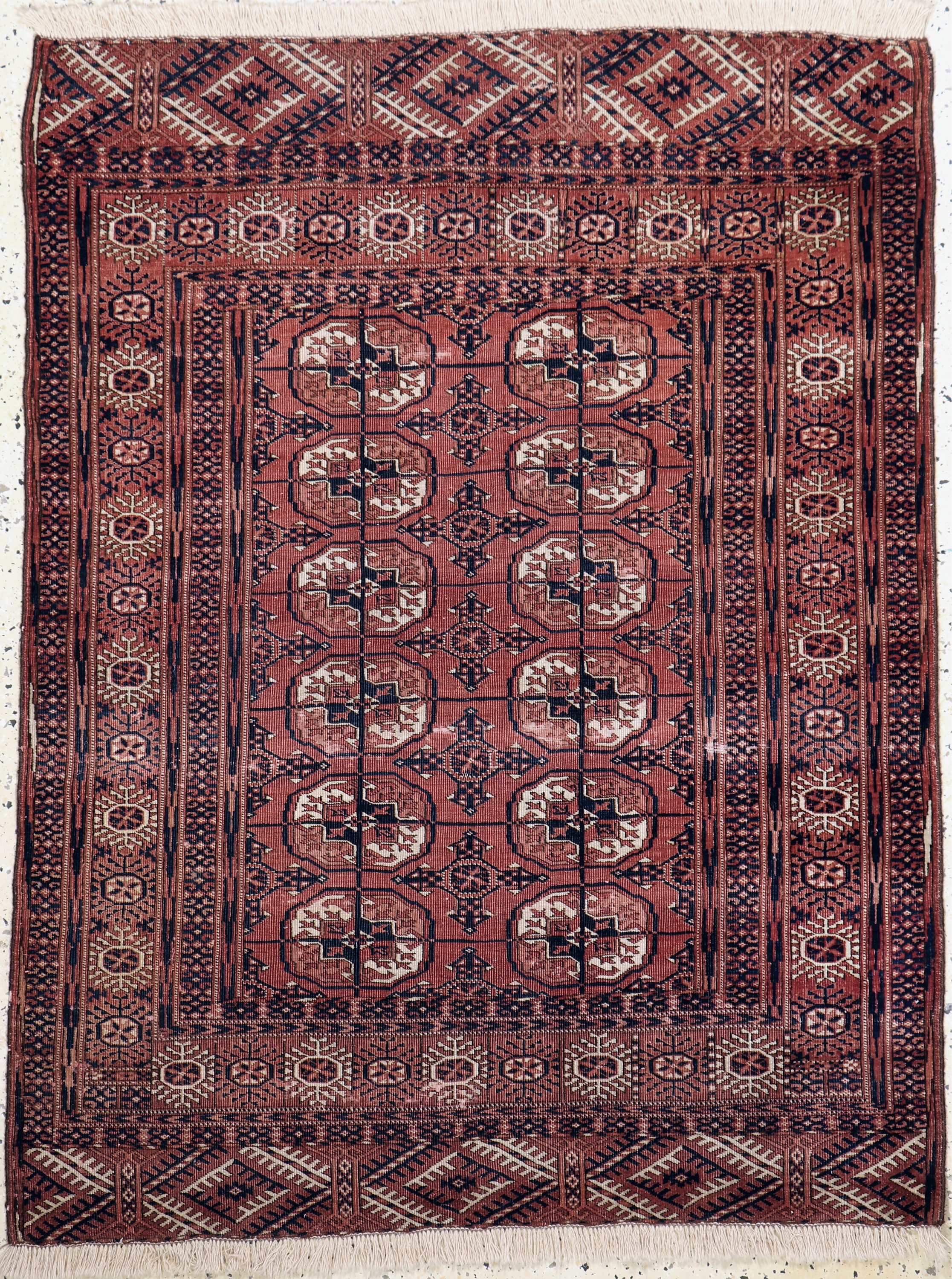 "Herdteppich"antik, Turkmenistan, um 1900, Wolle auf Wolle, ca. 153 x 120 cm, EHZ: 3