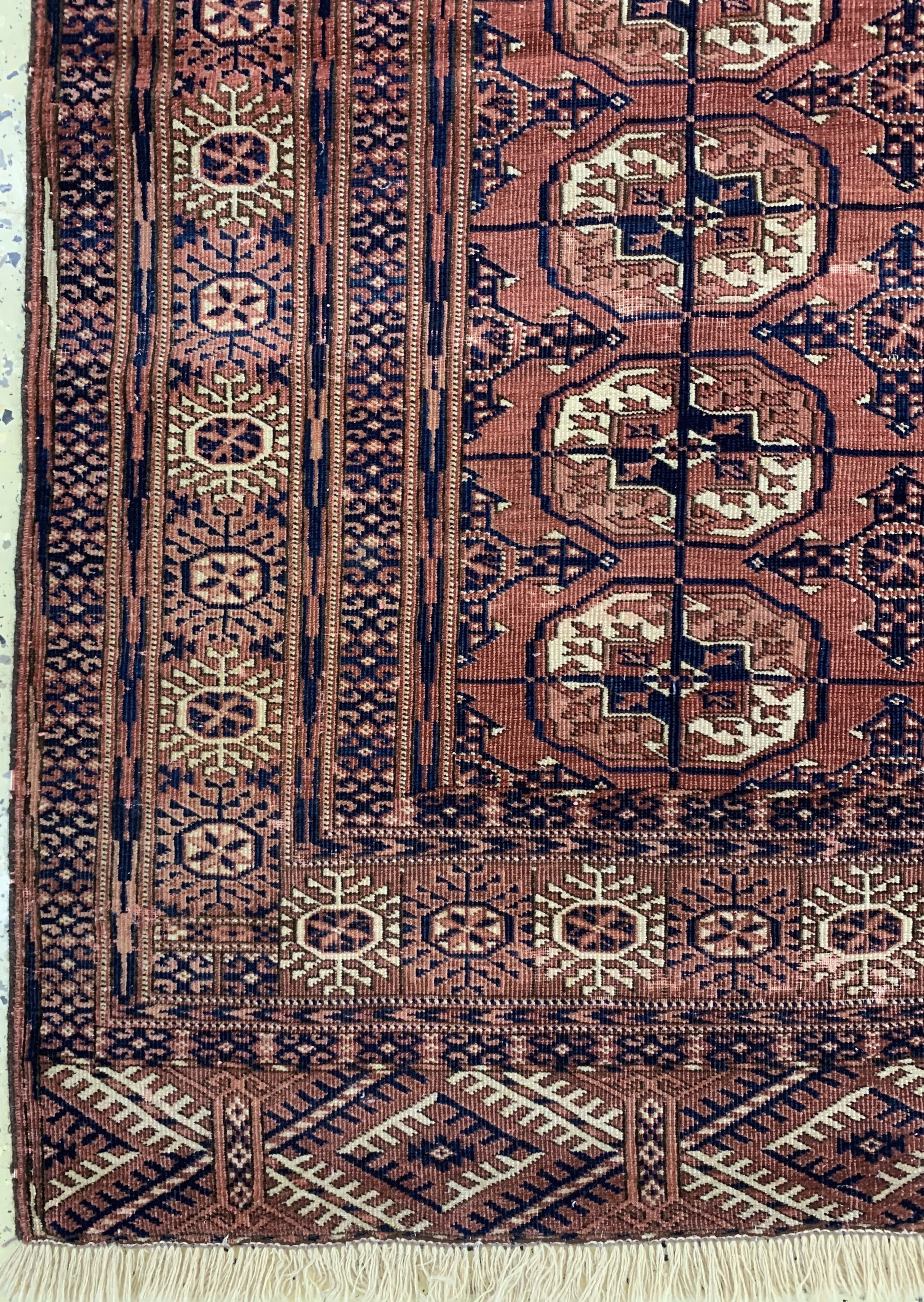 Detail b: "Herdteppich"antik, Turkmenistan, um 1900, Wolle auf Wolle, ca. 153 x 120 cm, EHZ: 3