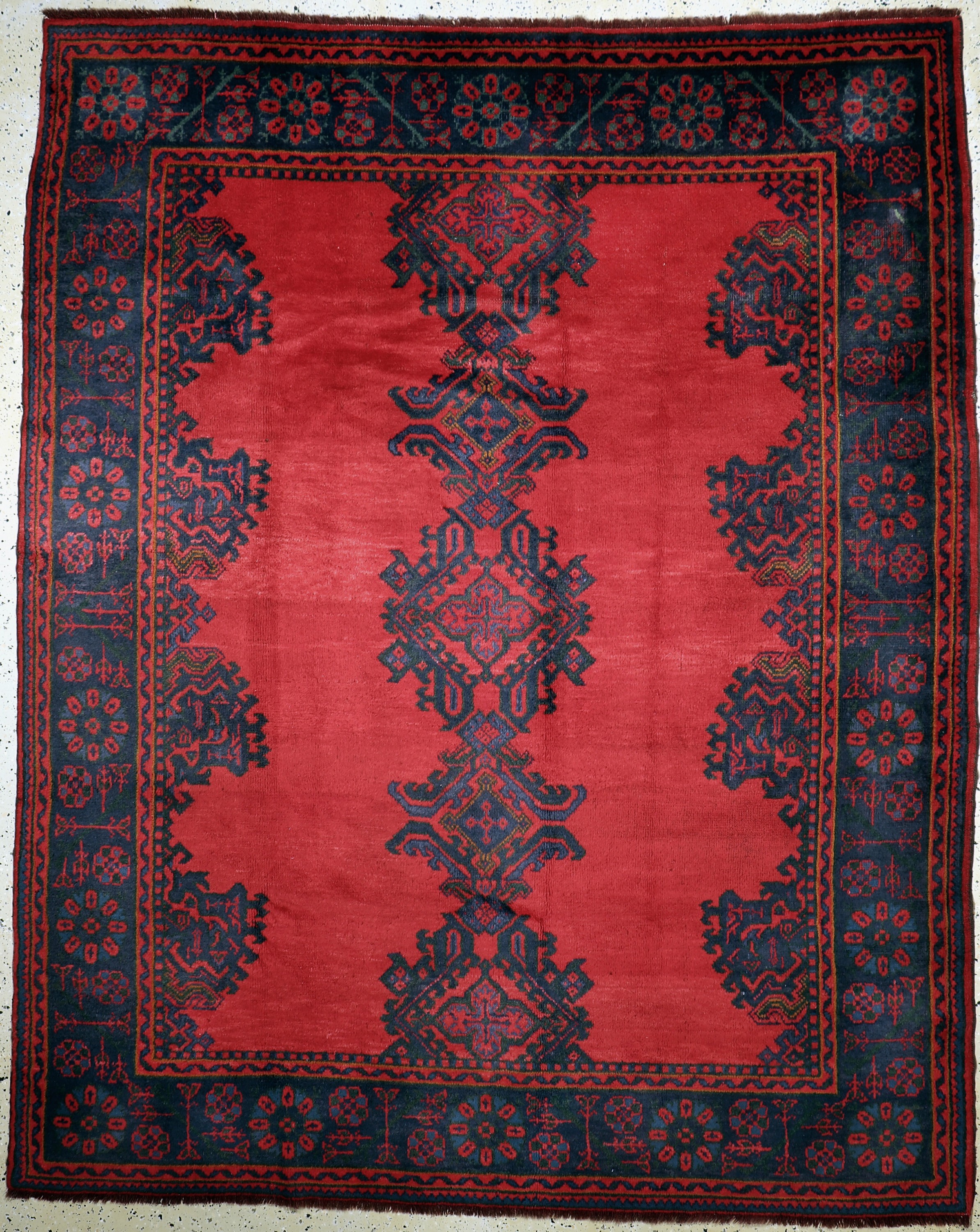 Uschak, Türkei, Mitte 20.Jhd, Wolle auf Wolle, ca. 293 x 240 cm, EHZ: 2