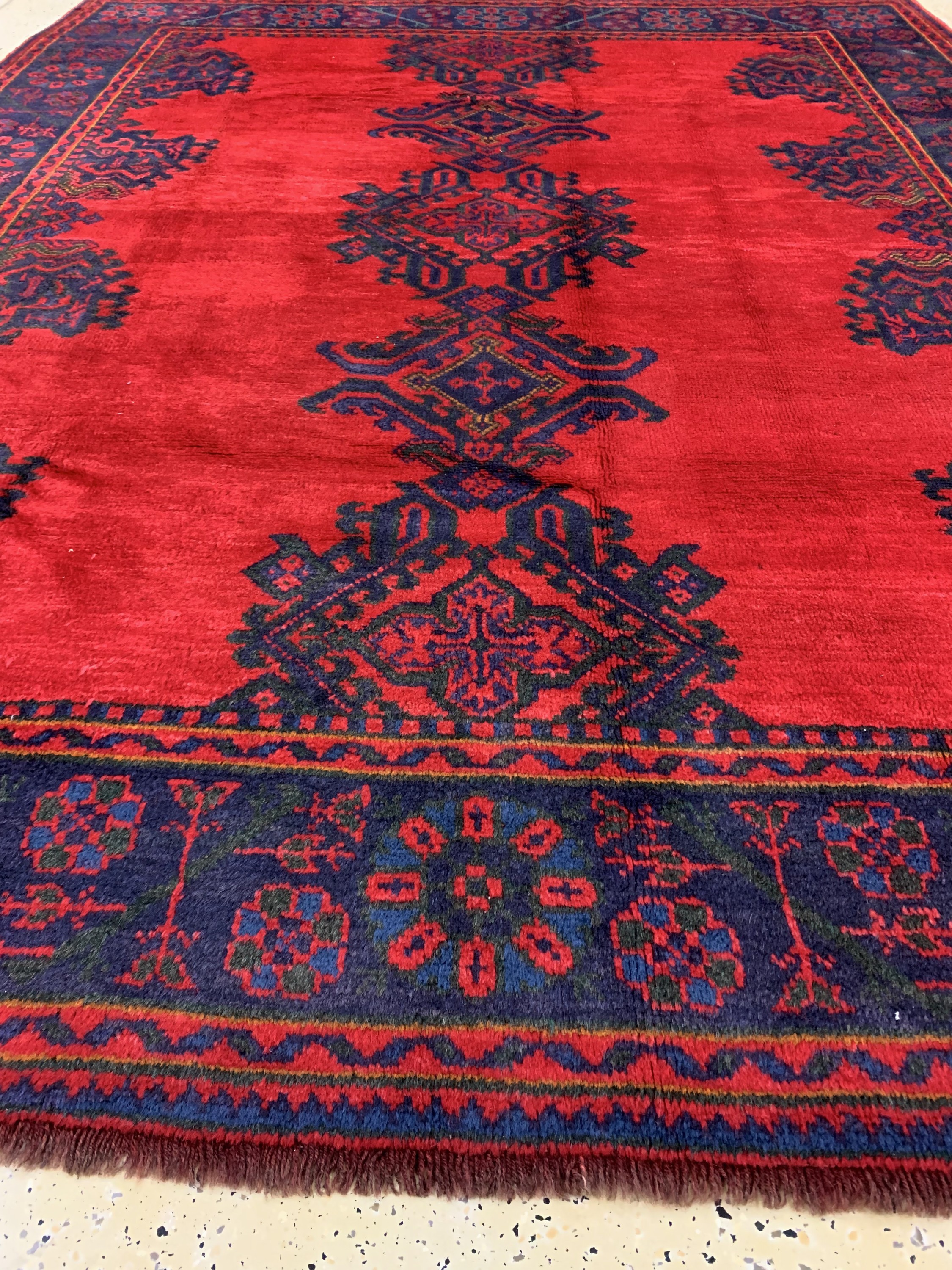Detail d: Uschak, Türkei, Mitte 20.Jhd, Wolle auf Wolle, ca. 293 x 240 cm, EHZ: 2