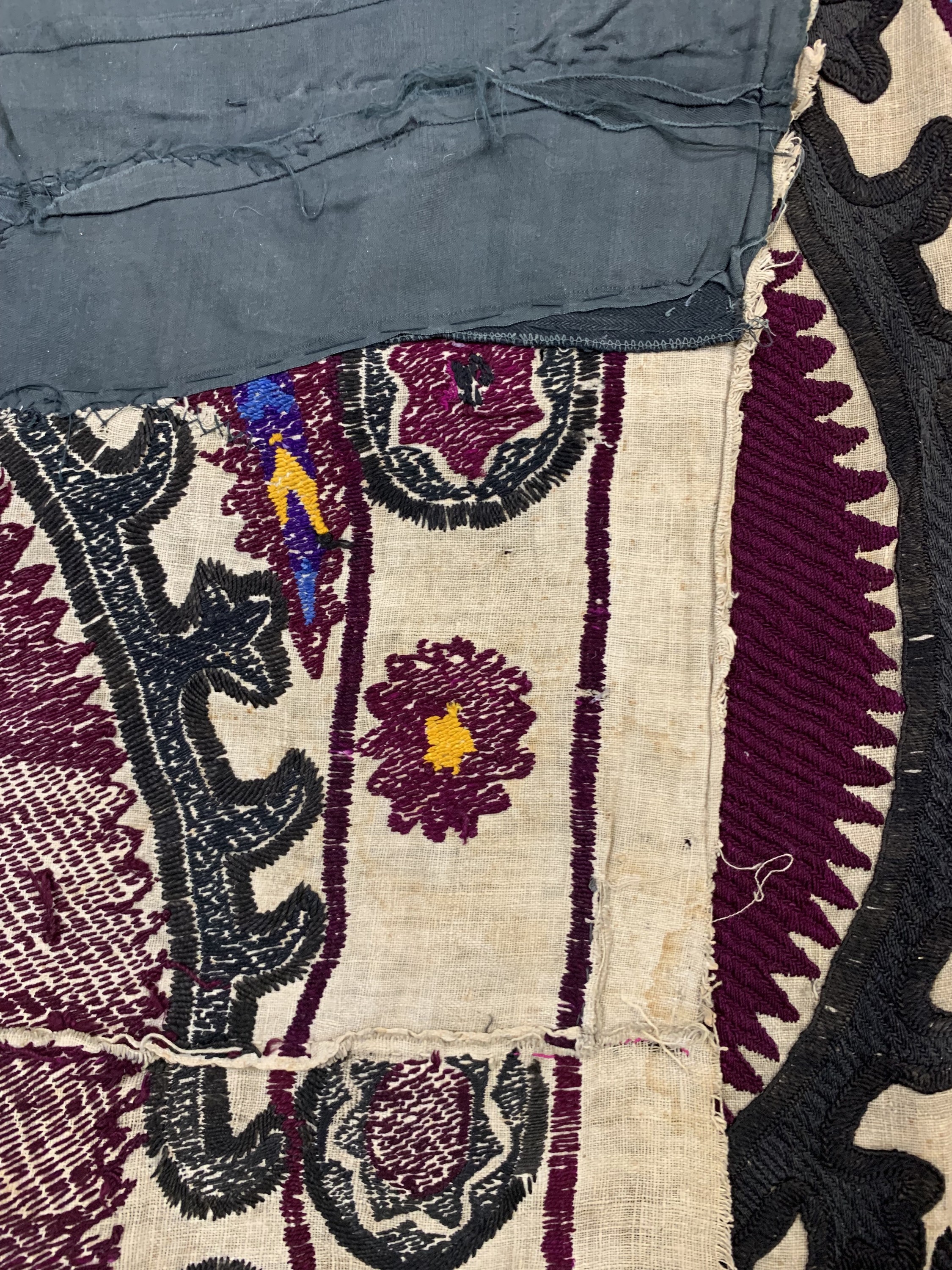 Detail h: Taschkent"Susani", Uzbekistan, um 1900, Seide-Baumwolle Stickerei, ca. 430 x 220 cm, (aus 6 Bahnen), EHZ: 3
