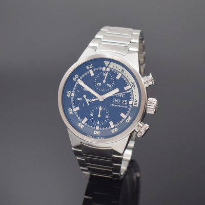 Image IWC Aquatimer Herrenchronograph Referenz 371928 in Stahl, Automatik, orig. Gliederband ...