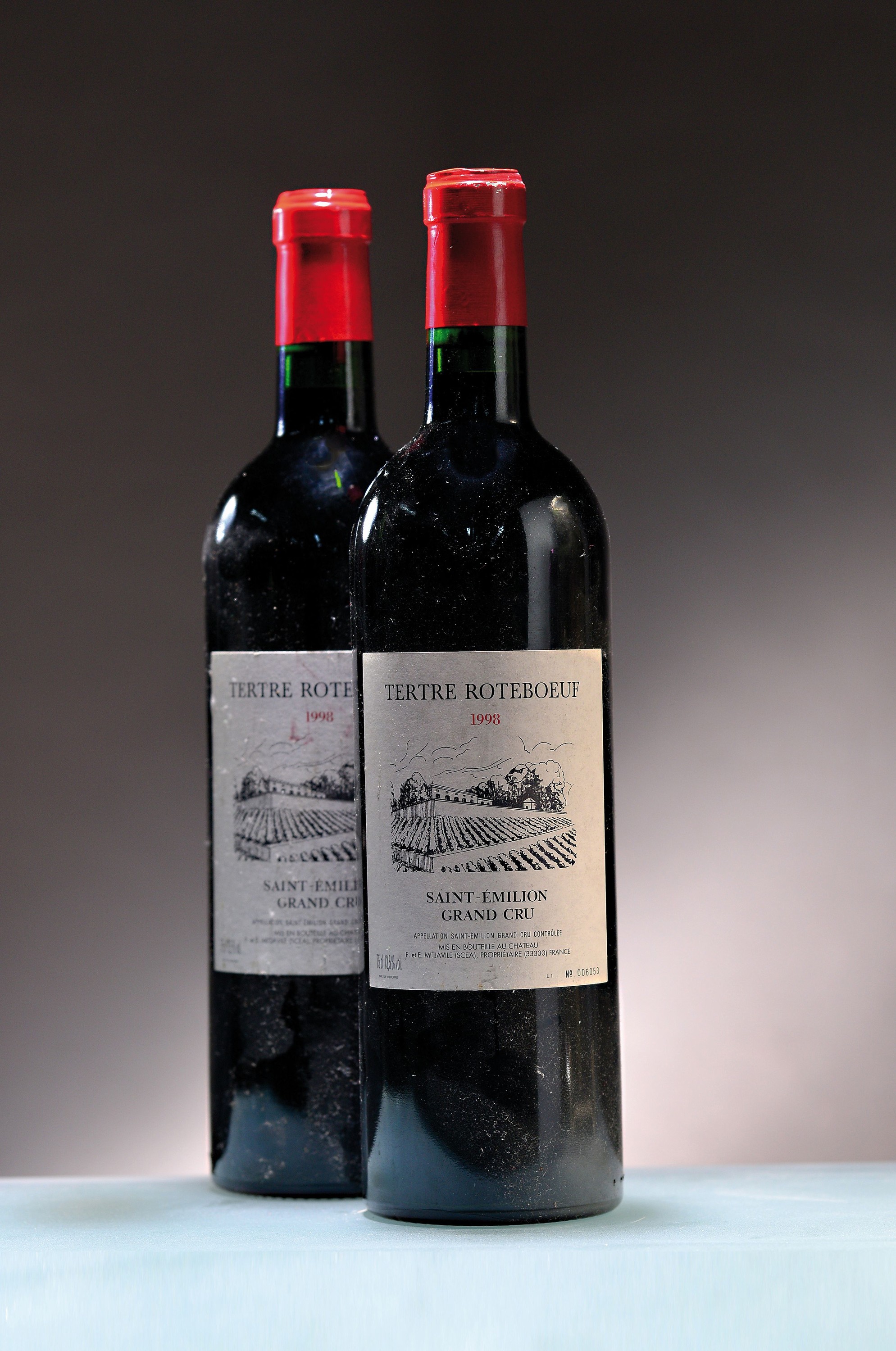 2 Fl. 1998 Tertre Roteboeuf, Saint Emilion Grand Cur, 75cl, high fill nicht verkostet