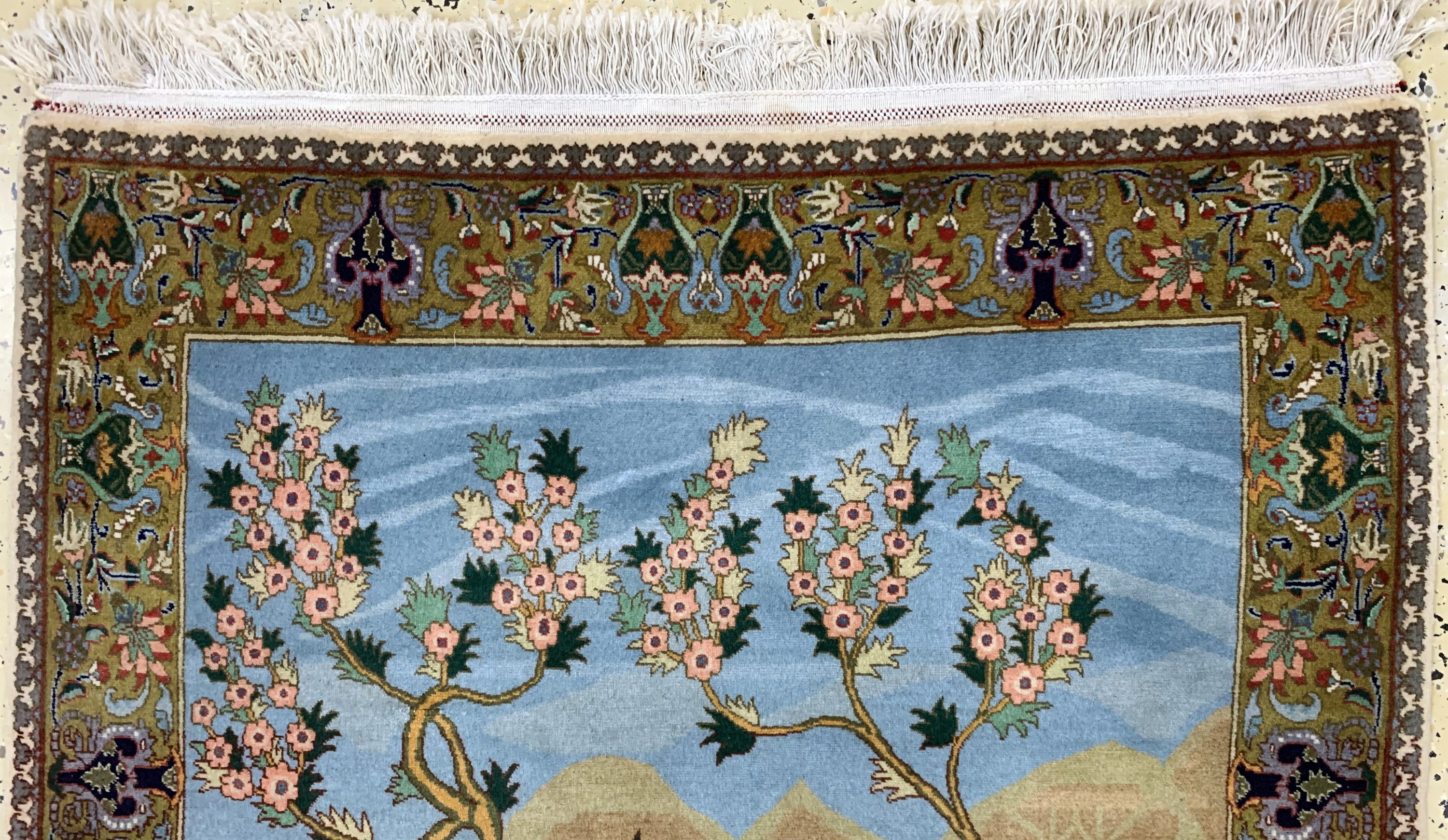 Detail a: Täbriz fein(40 Raj), Persien, Mitte 20.Jhd,Korkwolle auf Baumwolle, ca. 145 x 103 cm, gereinigt, EHZ: 1-2