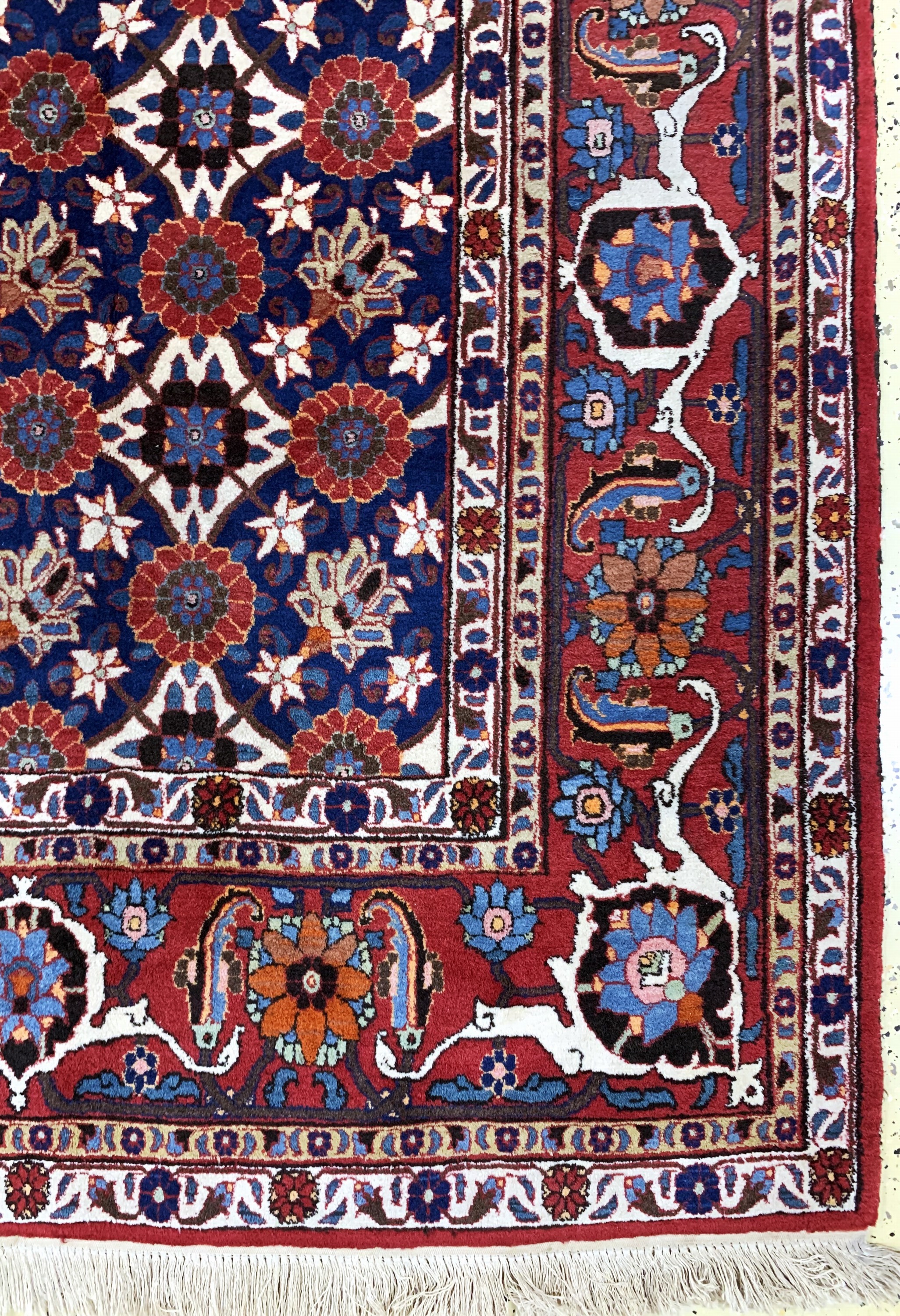 Detail a: Weramin, Persien, Mitte 20.Jhd, Wolle auf Baumwolle, ca. 325 x 215 cm, EHZ: 2