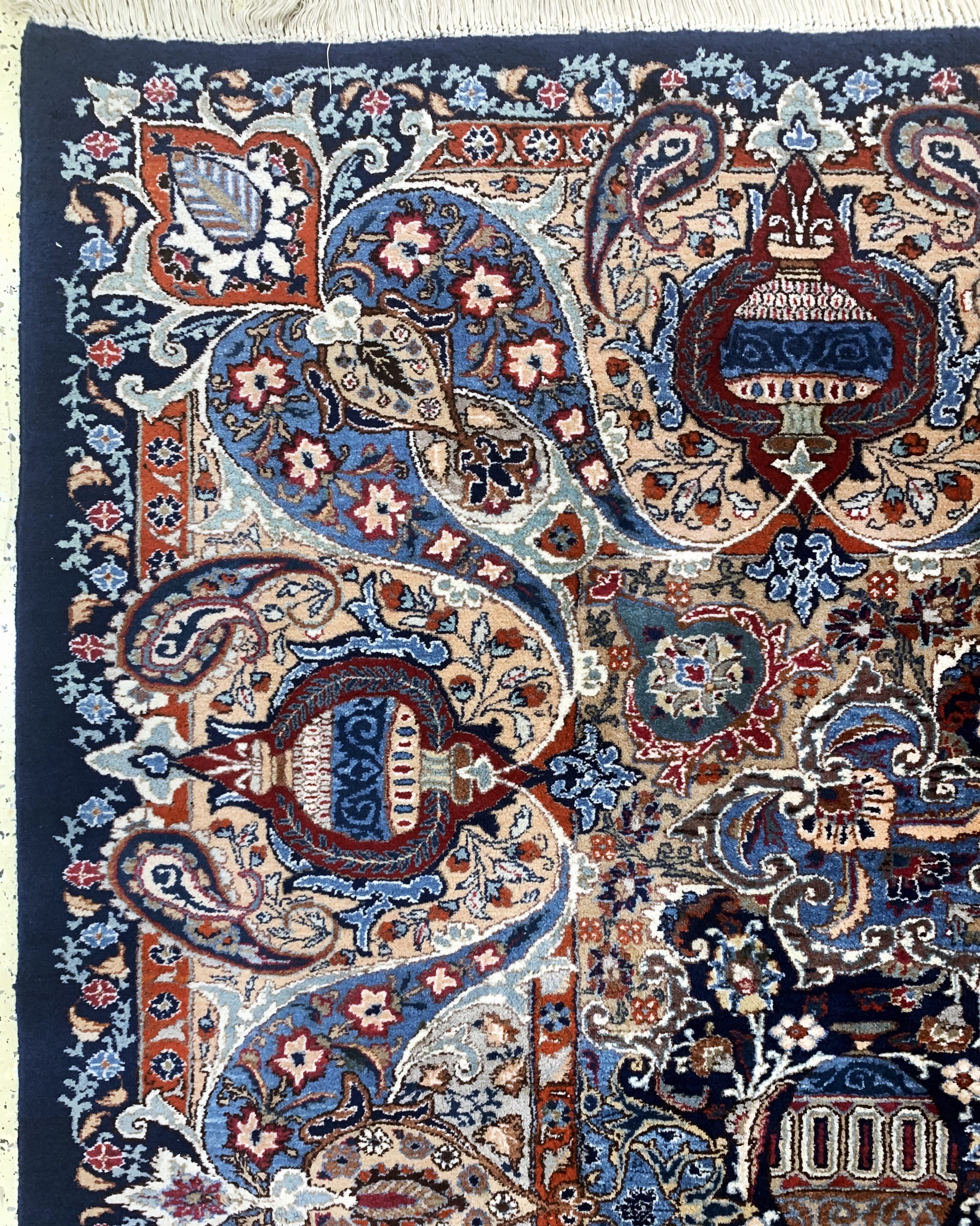 Detail d: Kaschmar, Persien, Mitte 20.Jhd, Wolle auf Baumwolle, ca. 342 x 265 cm,EHZ: 2