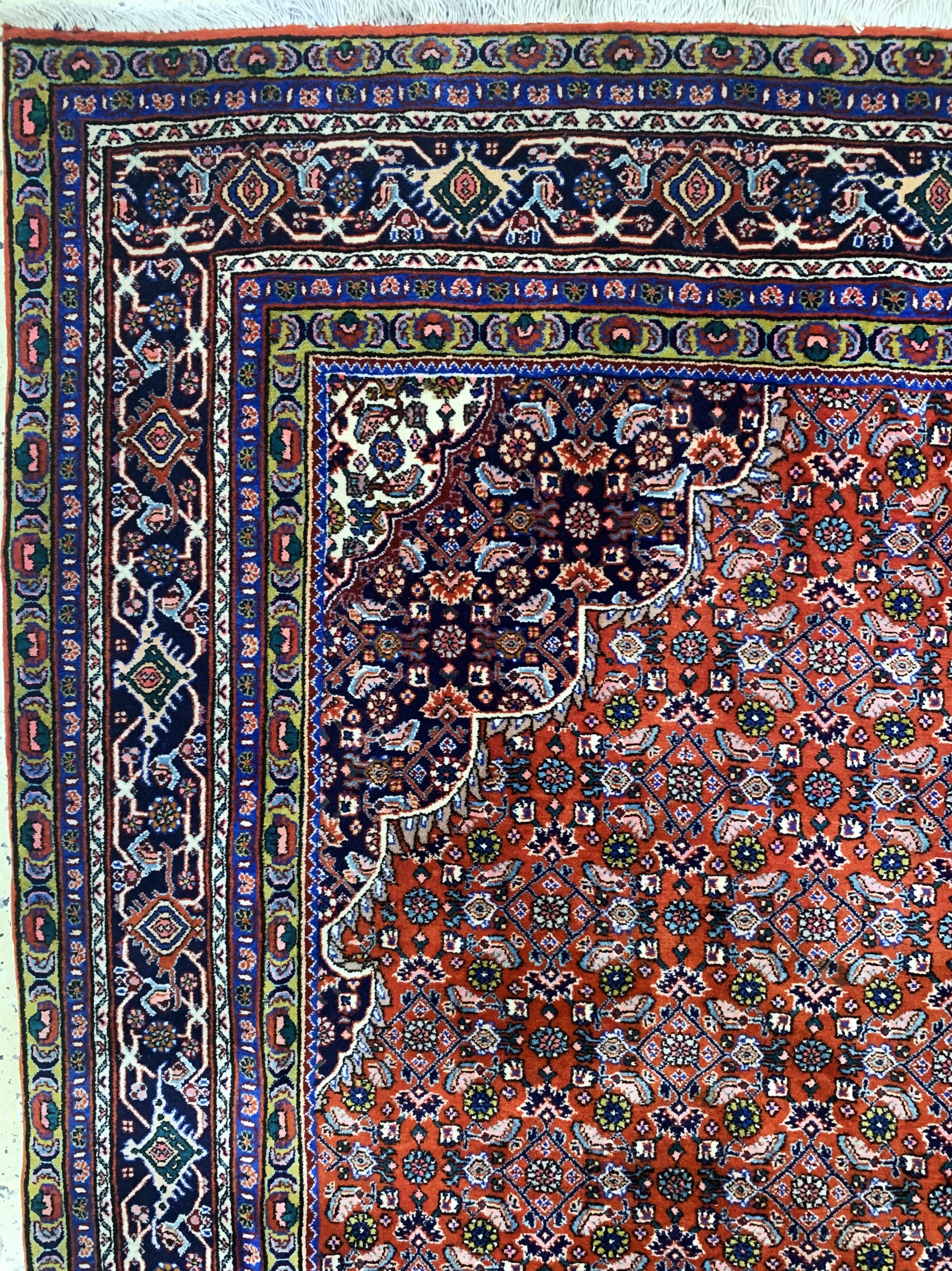 Detail d: Bidjar alt, Persien, Mitte 20.Jhd, Wolle auf Baumwolle, ca. 350 x 257 cm, EHZ: 1-2