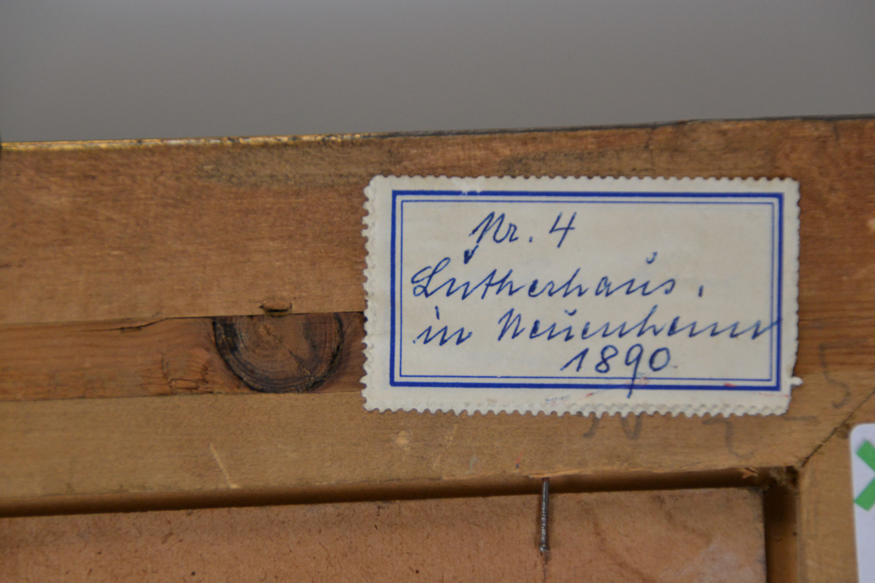 Detail e: Karl Weysser, 1833 Durlach-1904 Heidelberg, Das Lutherhaus in Neuenheim, das Motiv findet sich im Oeuvre Weysser in verschiedenen Versionen und ...