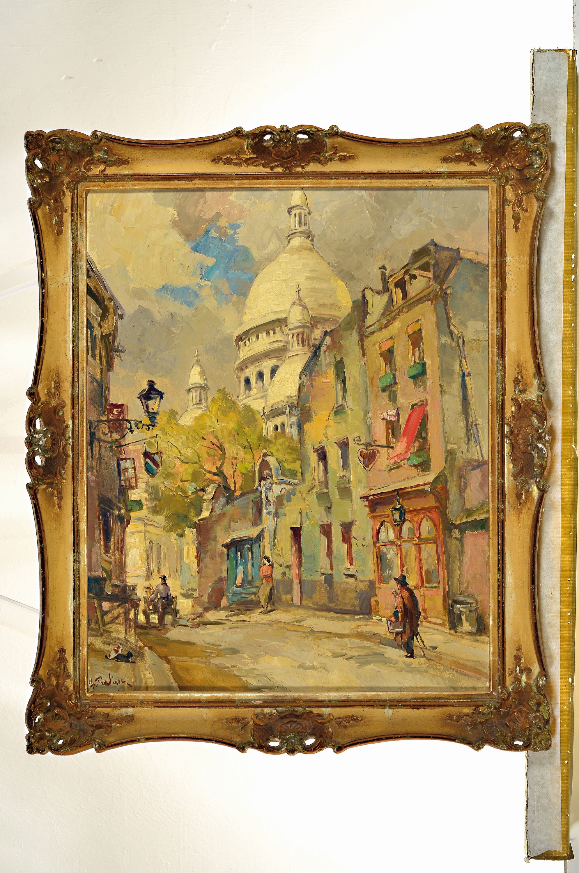 Detail k: Hermann Prediger, 1886-1970 Hamburg, Paris 1908 Rue du Chevalier de la Barre Montmartre, rückseitig so betitelt, Öl/Lwd, links unten signiert, ca. ...